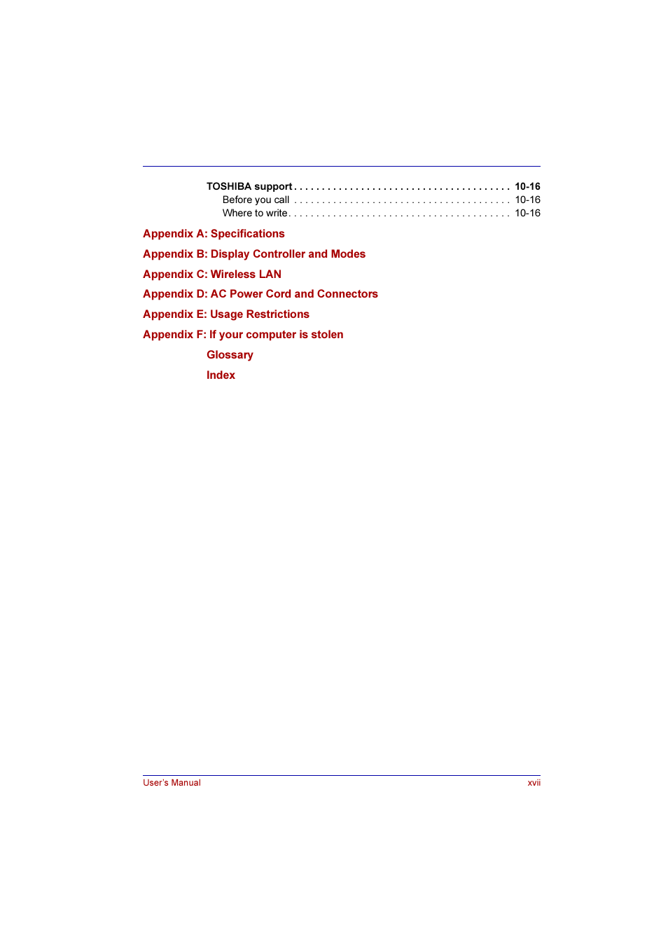 Toshiba Qosmio F10 User Manual | Page 17 / 214