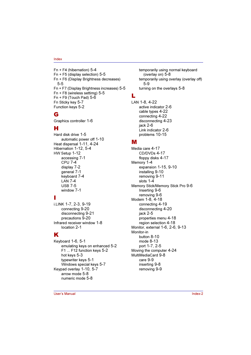 Toshiba Qosmio F10 User Manual | Page 212 / 214