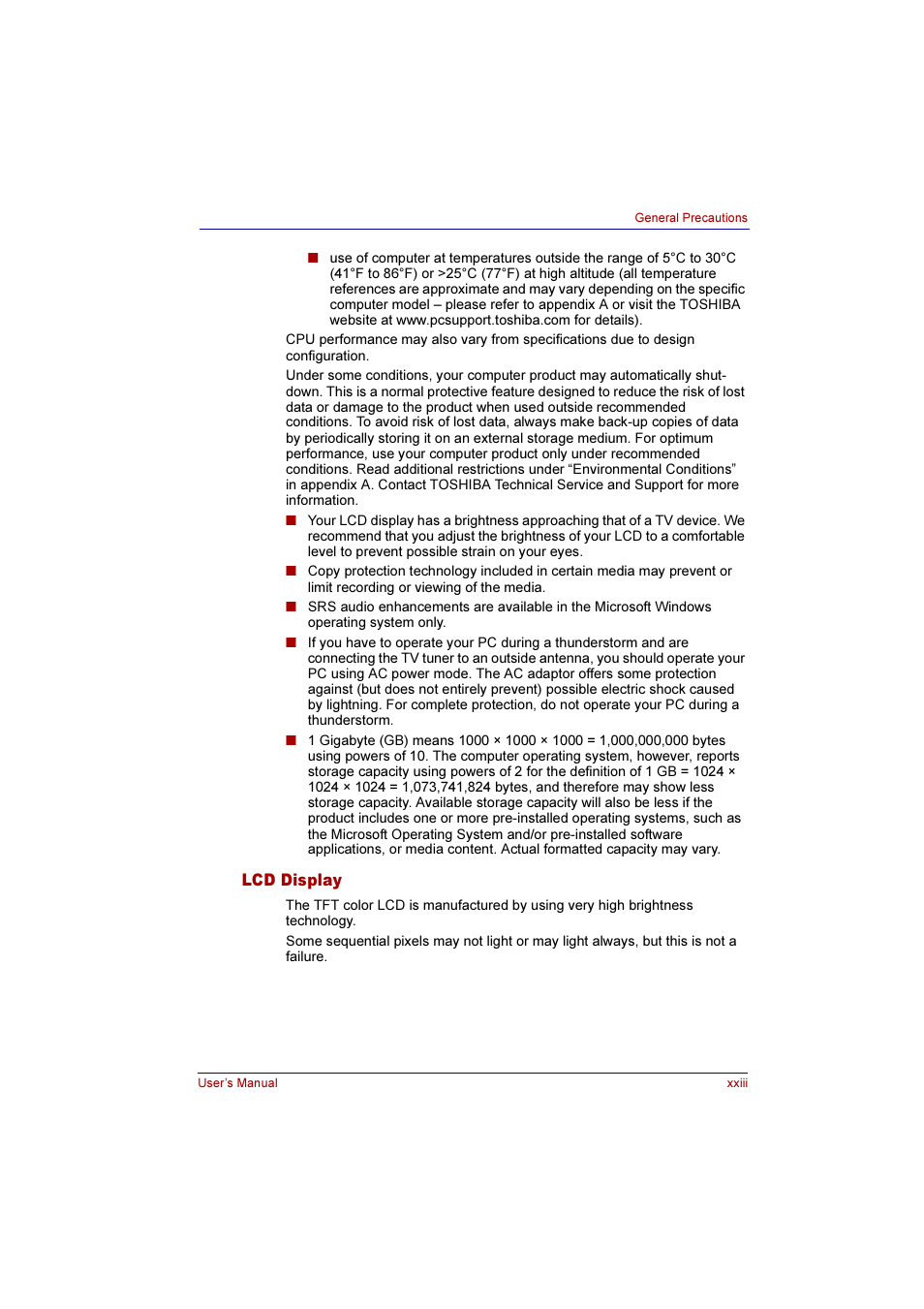 Toshiba Qosmio F10 User Manual | Page 23 / 214