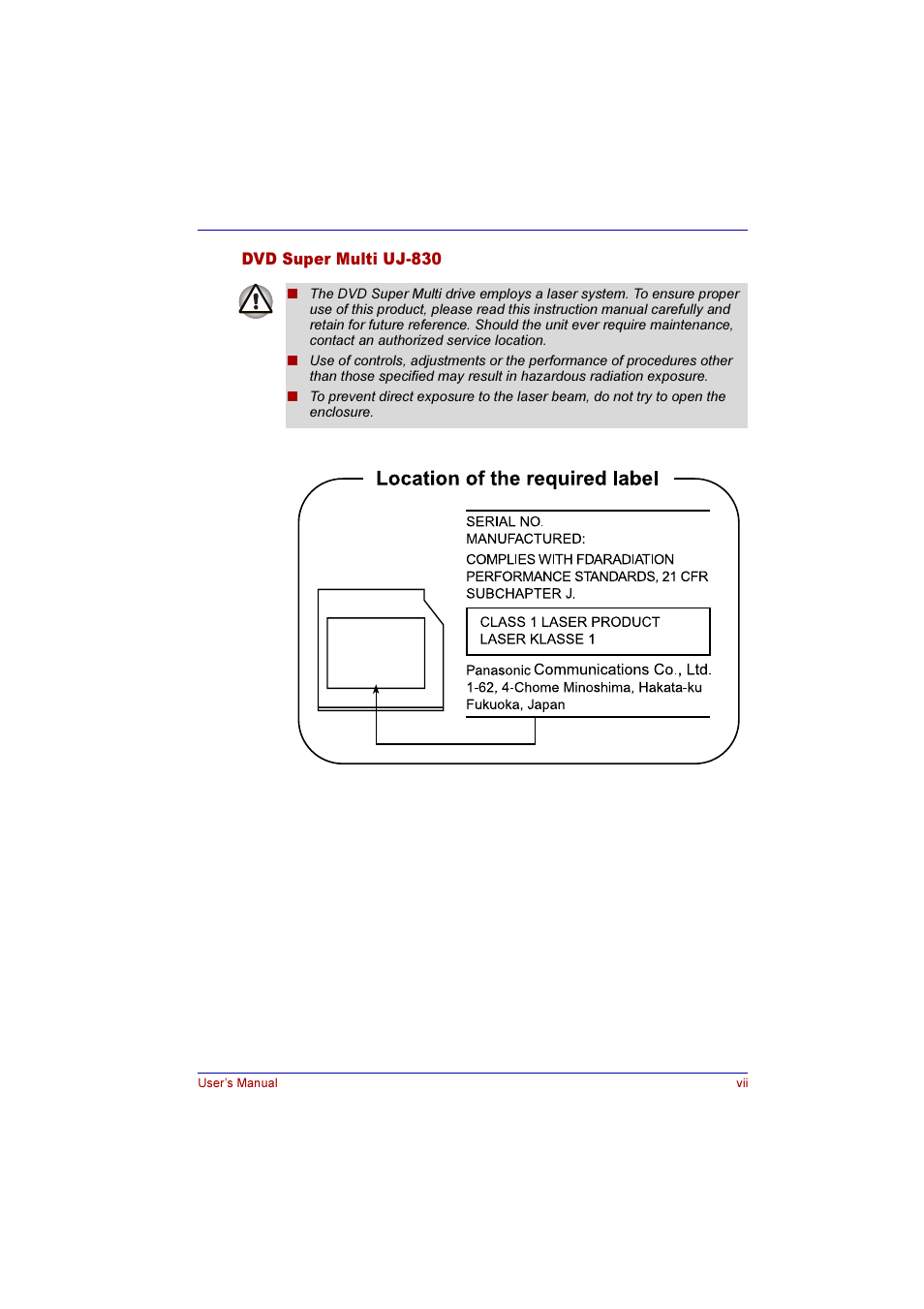 Toshiba Qosmio F10 User Manual | Page 7 / 214