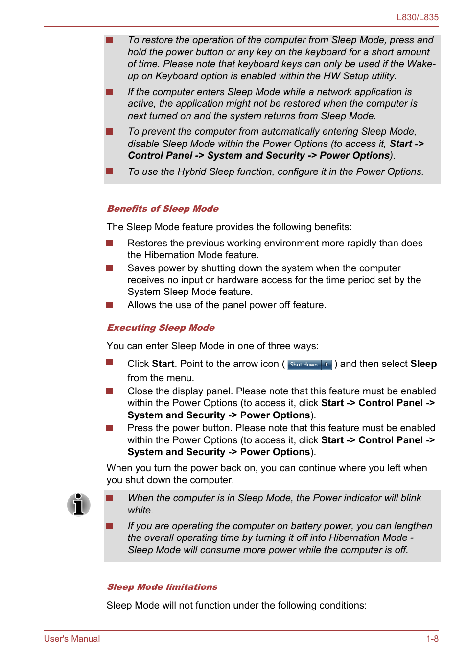 Toshiba Satellite L830 User Manual | Page 24 / 156