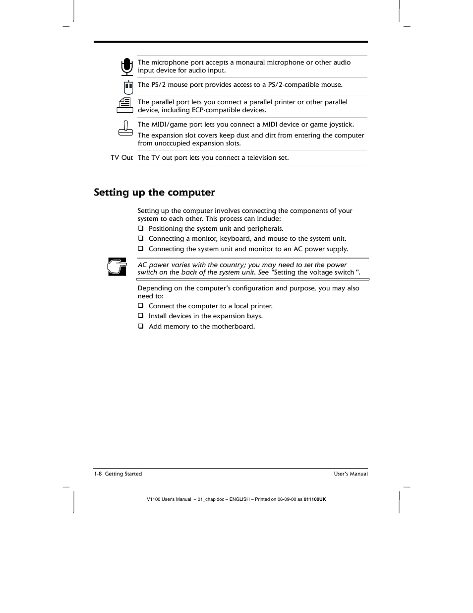 Toshiba V1100 User Manual | Page 28 / 76