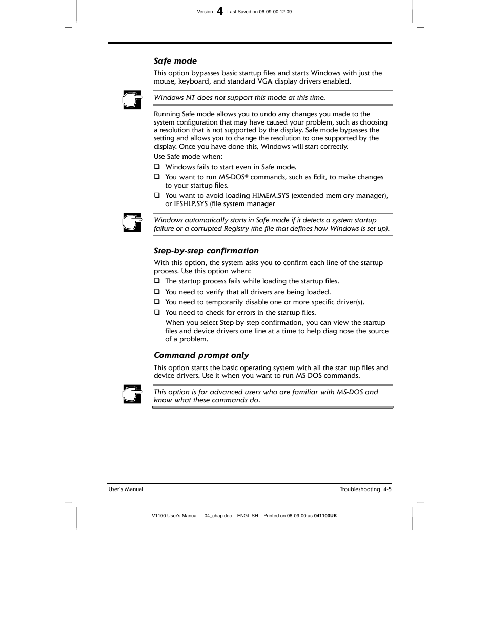 Toshiba V1100 User Manual | Page 57 / 76