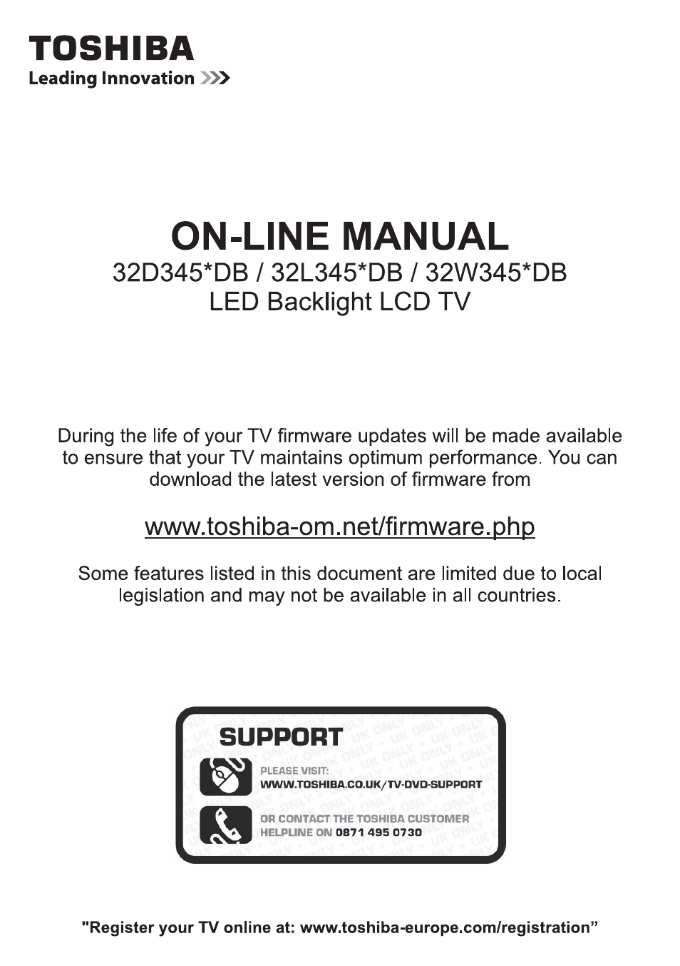 Toshiba W3451 User Manual | 60 pages