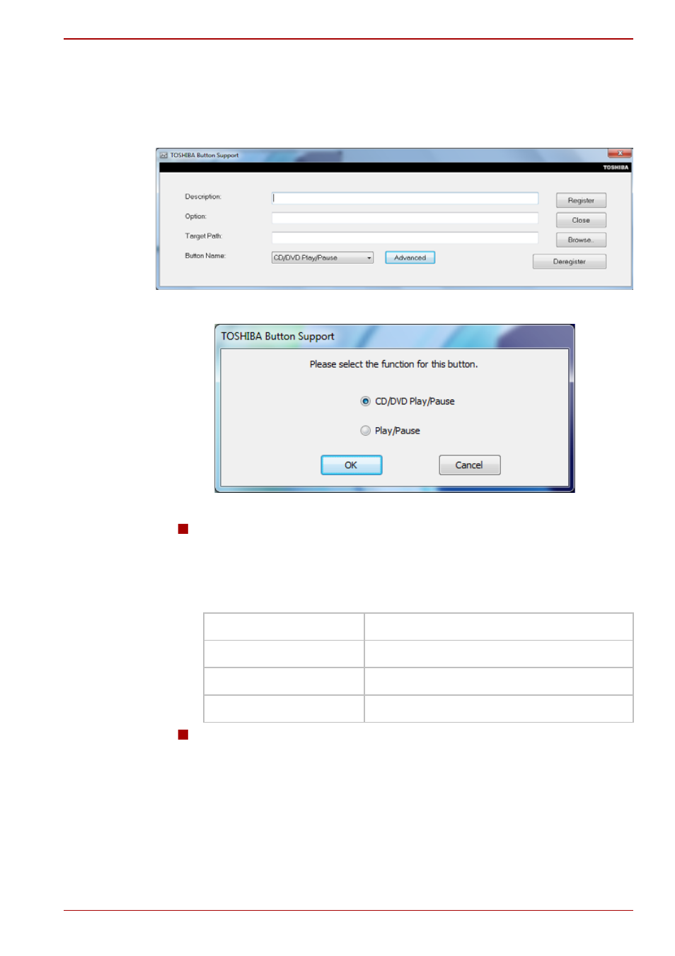 Cd/dvd play/pause operation | Toshiba Qosmio F60 User Manual | Page 163 / 240