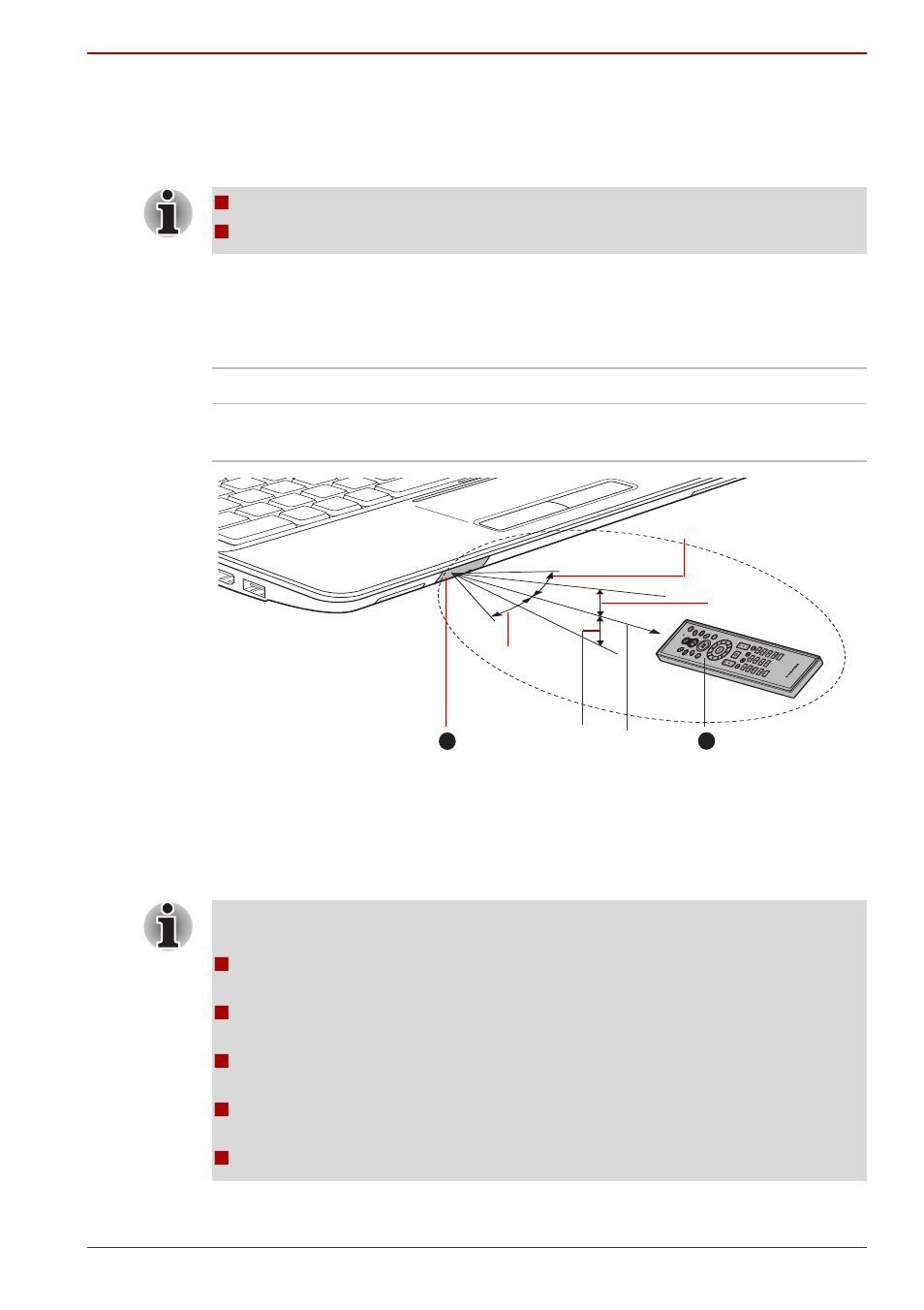 Using the remote controller, Using the remote controller -11, Operational range of the remote controller | Toshiba Qosmio F60 User Manual | Page 169 / 240