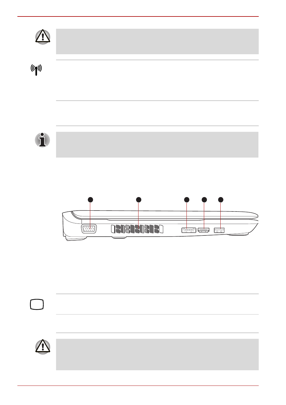 Left side, Left side -2 | Toshiba Qosmio F60 User Manual | Page 38 / 240