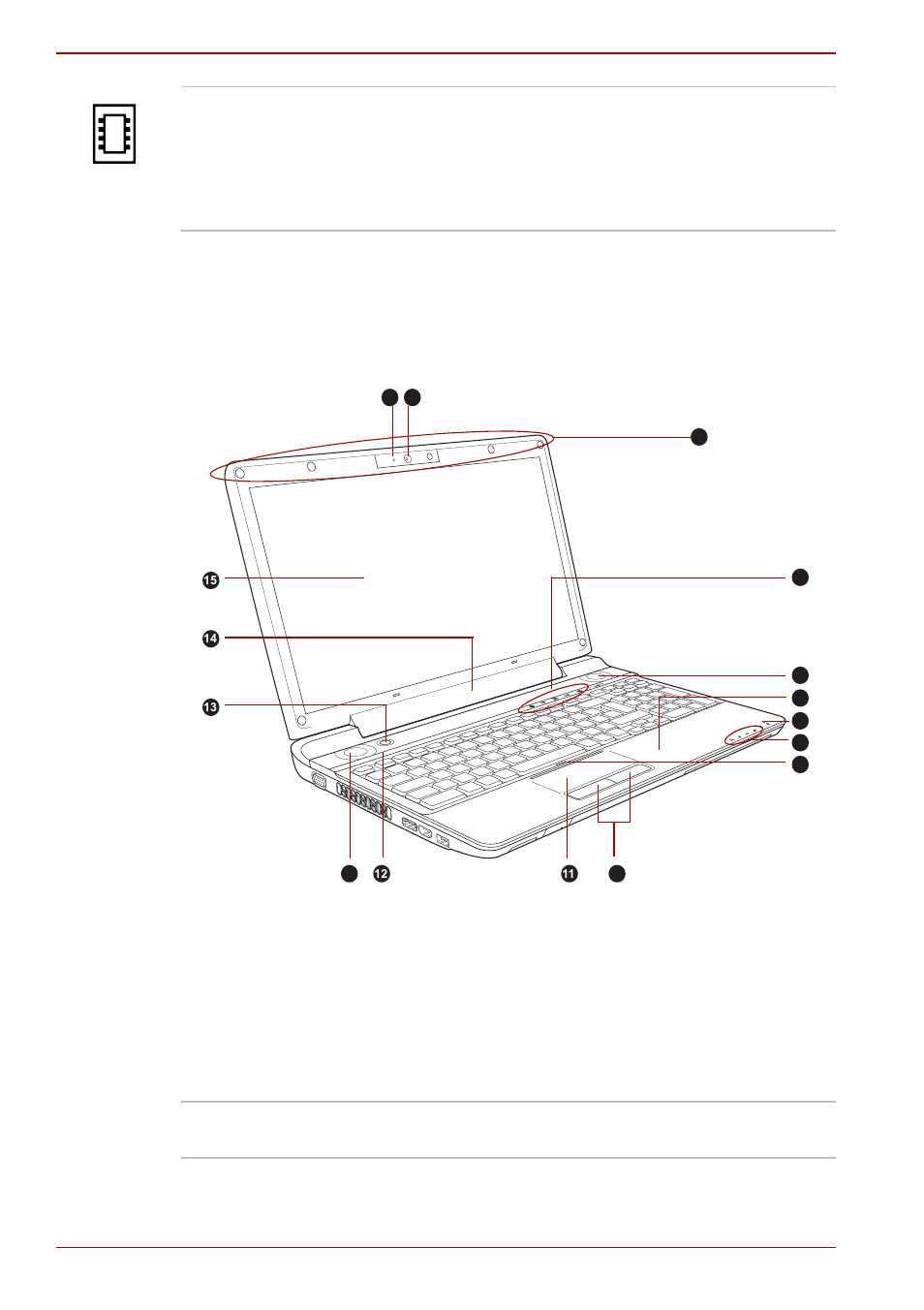 Front with the display open, Front with the display open -6 | Toshiba Qosmio F60 User Manual | Page 42 / 240