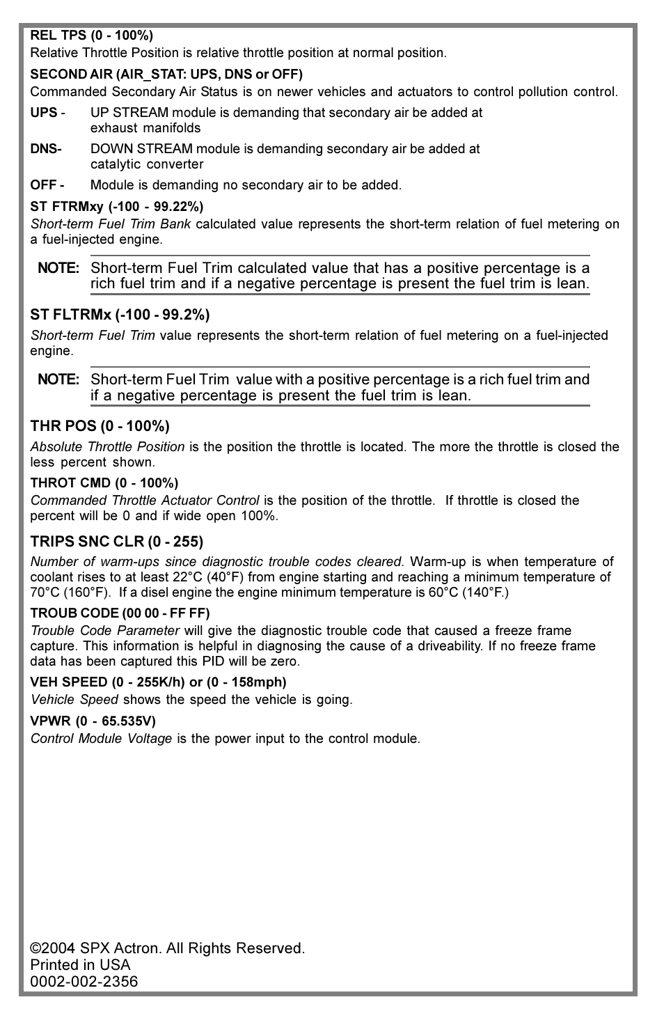 Actron 9040 User Manual | Page 12 / 12