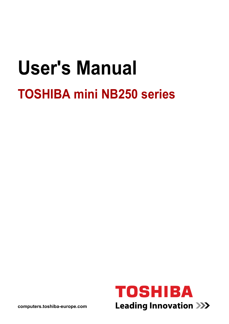 Toshiba NB250 User Manual | 130 pages