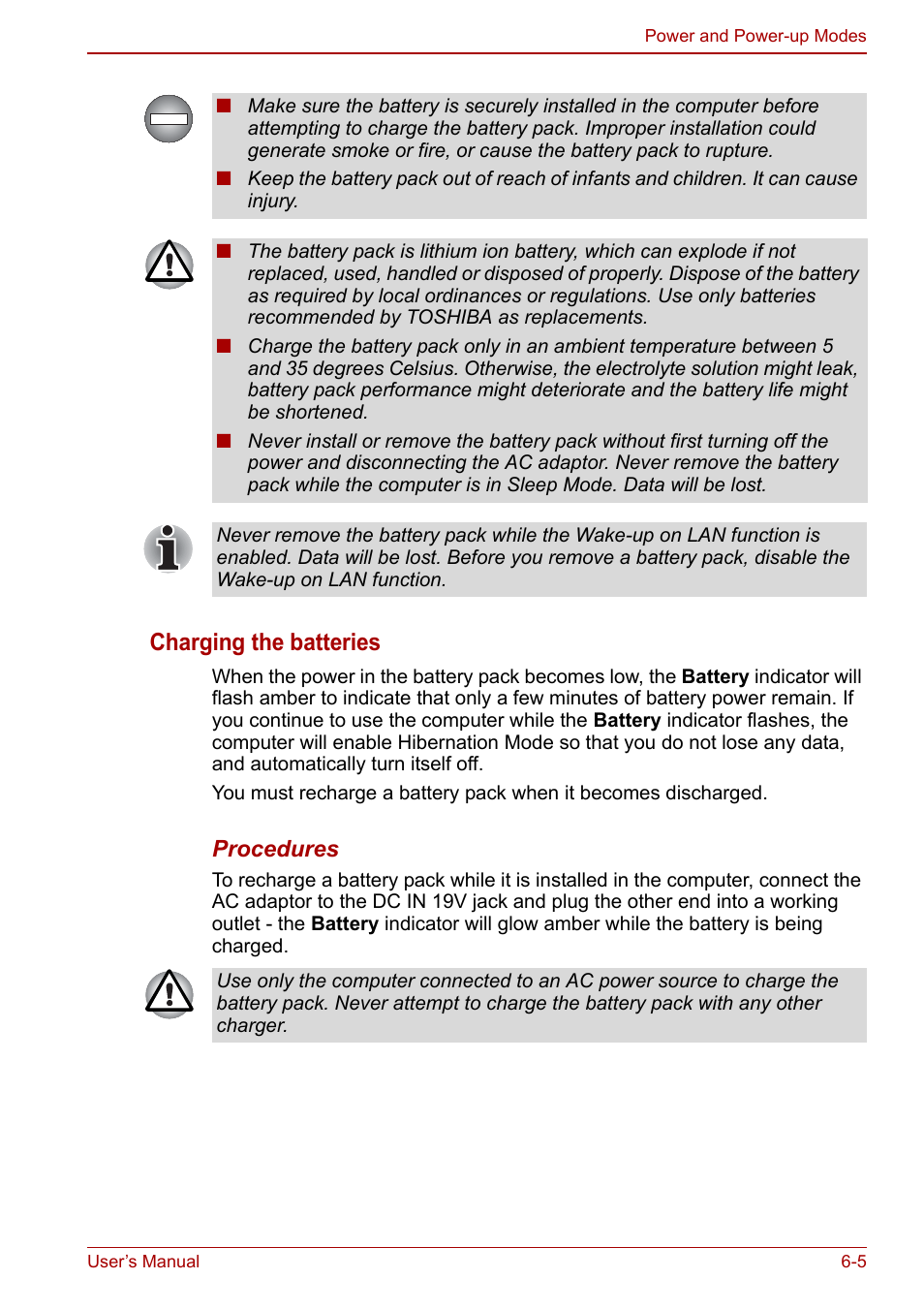 Charging the batteries | Toshiba NB250 User Manual | Page 72 / 130