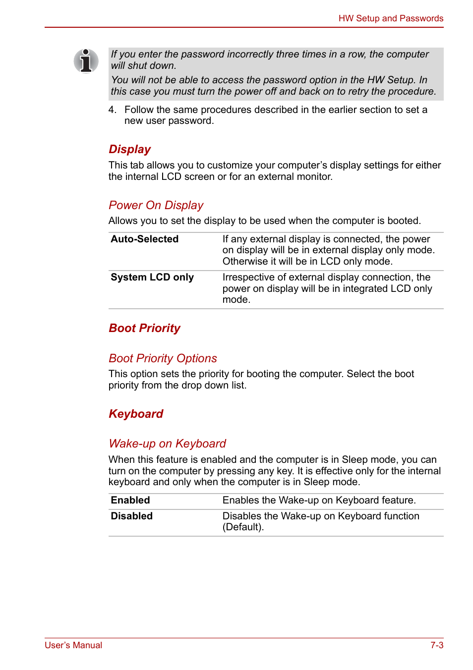 Boot priority | Toshiba NB250 User Manual | Page 82 / 130