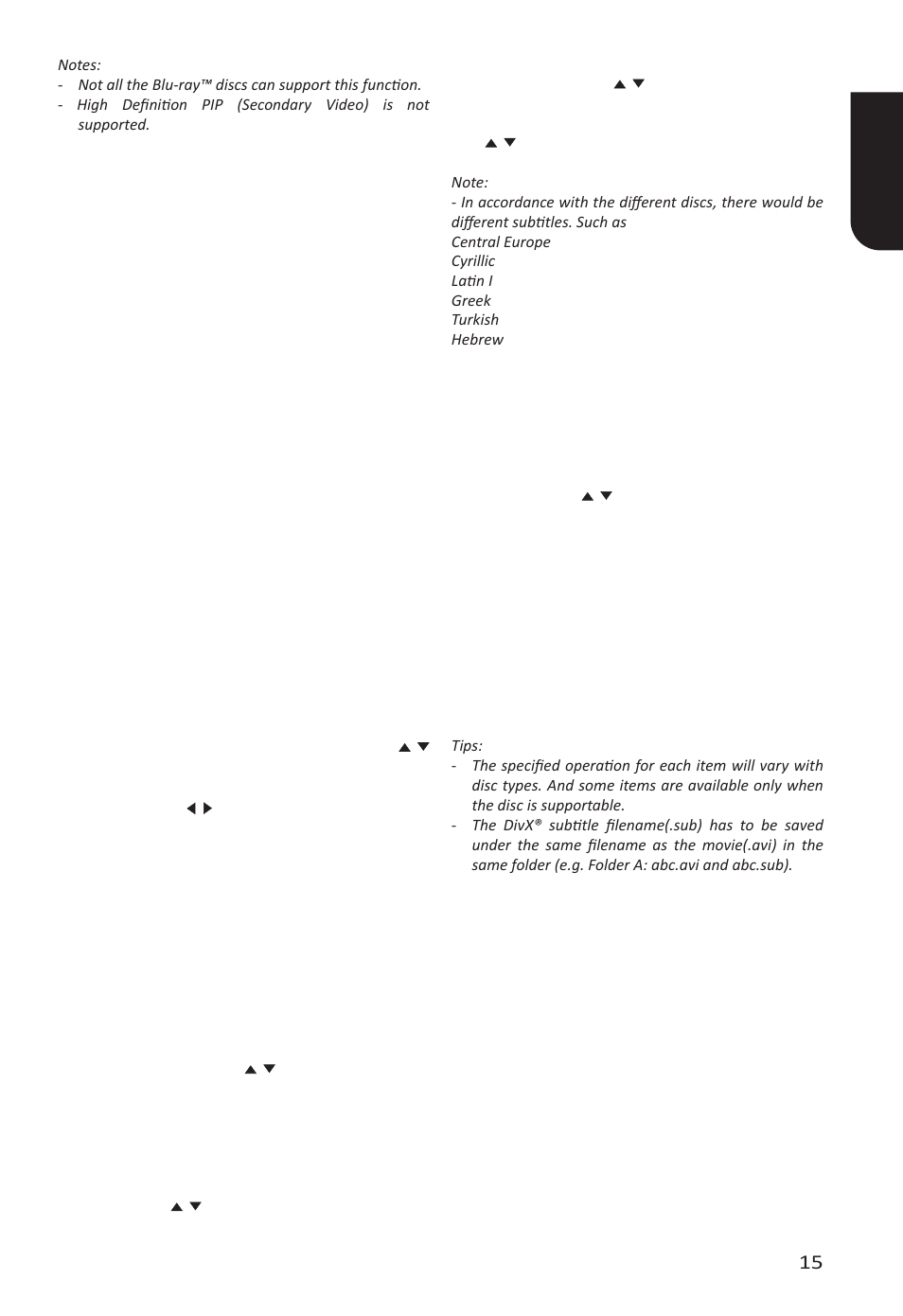 English 15 | Toshiba BDX6400 User Manual | Page 15 / 60