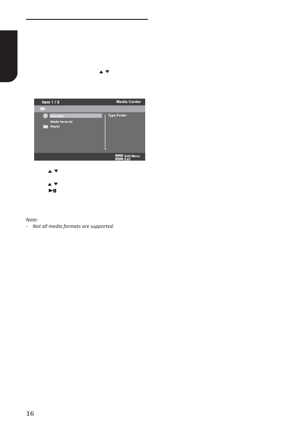 English 16 | Toshiba BDX6400 User Manual | Page 16 / 60