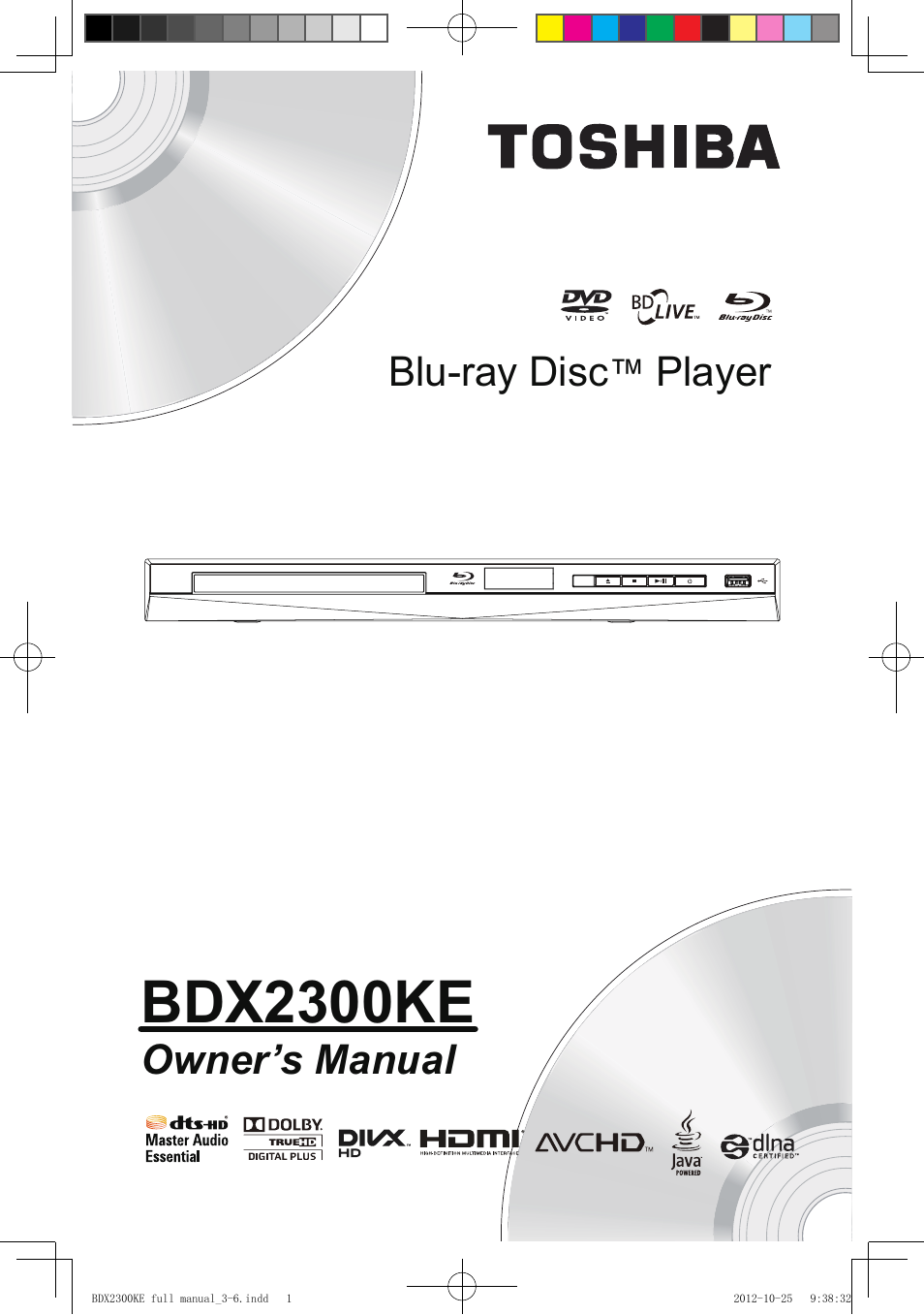 Toshiba BDX2300 User Manual | 41 pages