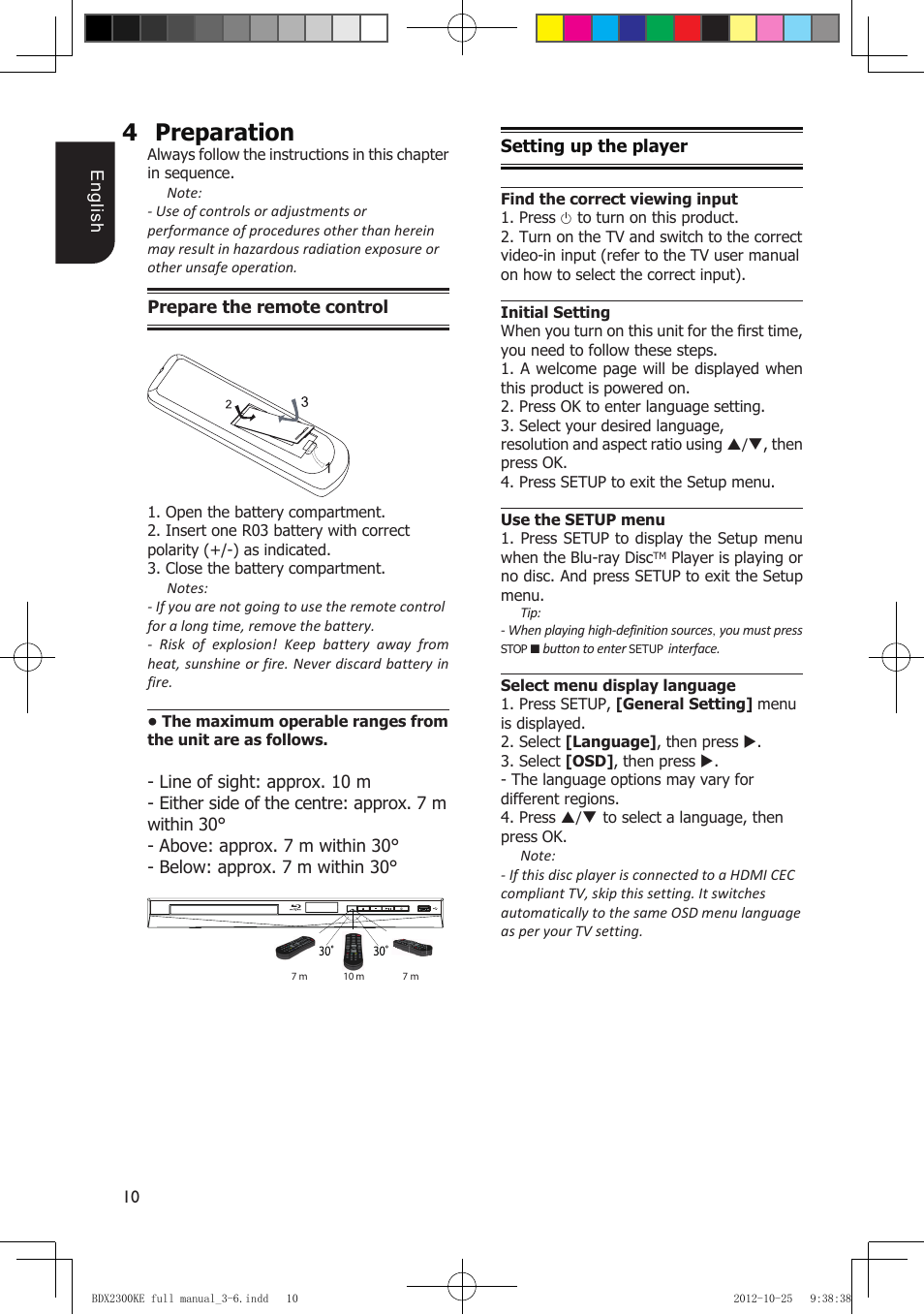 4preparation | Toshiba BDX2300 User Manual | Page 10 / 41