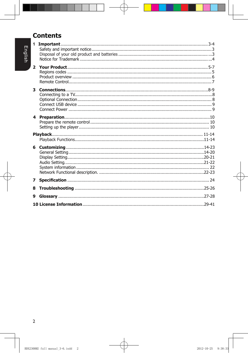 Toshiba BDX2300 User Manual | Page 2 / 41