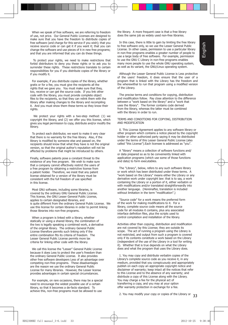33 english | Toshiba BDX2300 User Manual | Page 33 / 41