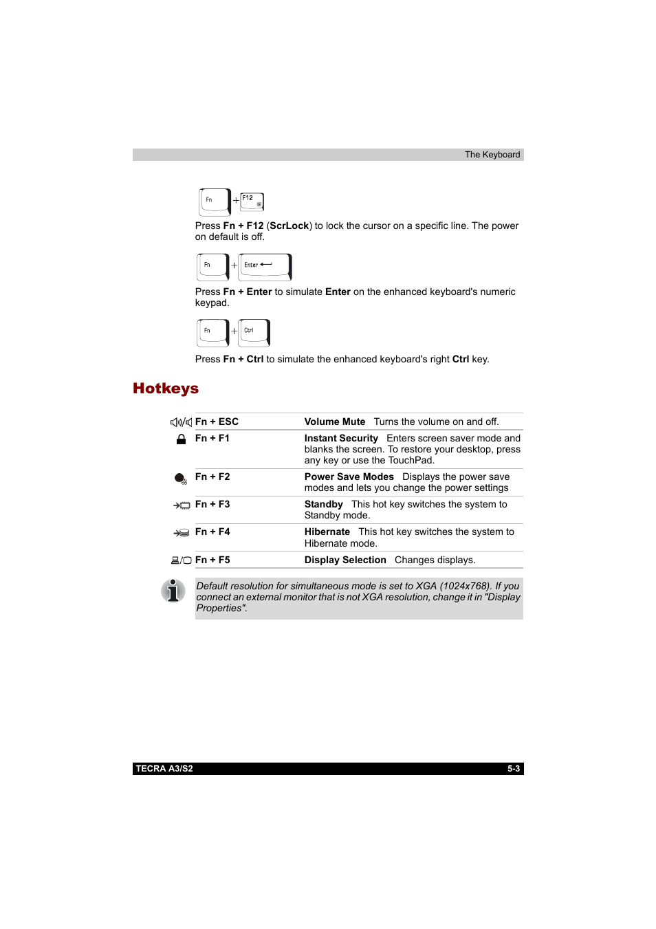 Hotkeys, Hotkeys -3 | Toshiba Tecra S2 User Manual | Page 114 / 182