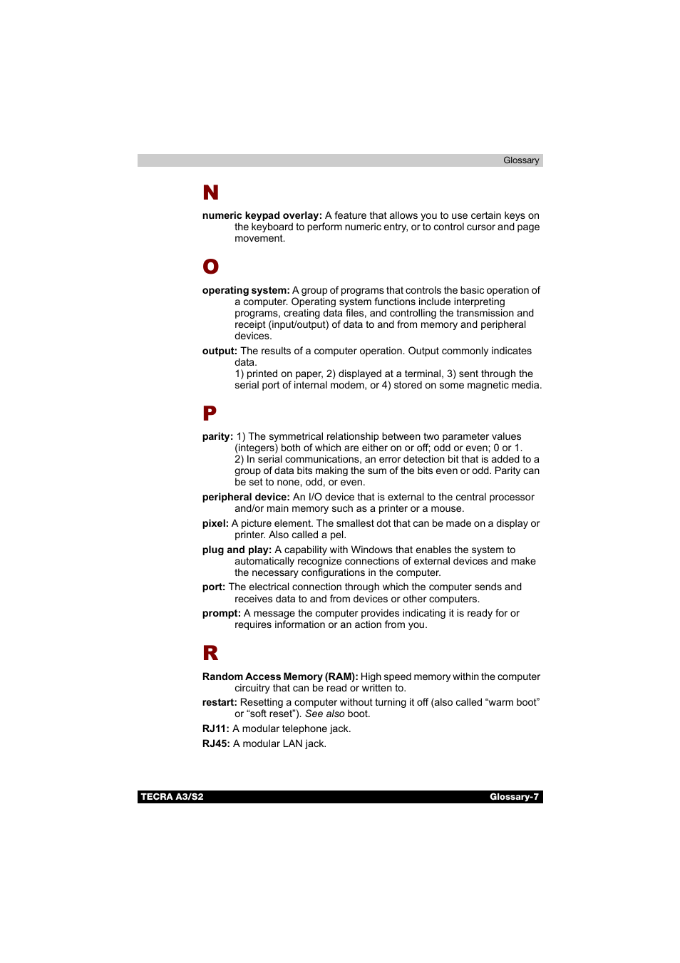 Toshiba Tecra S2 User Manual | Page 181 / 182