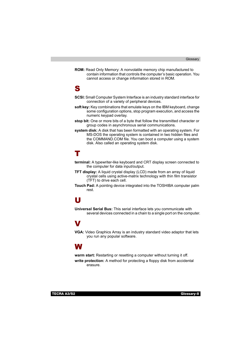 Toshiba Tecra S2 User Manual | Page 182 / 182