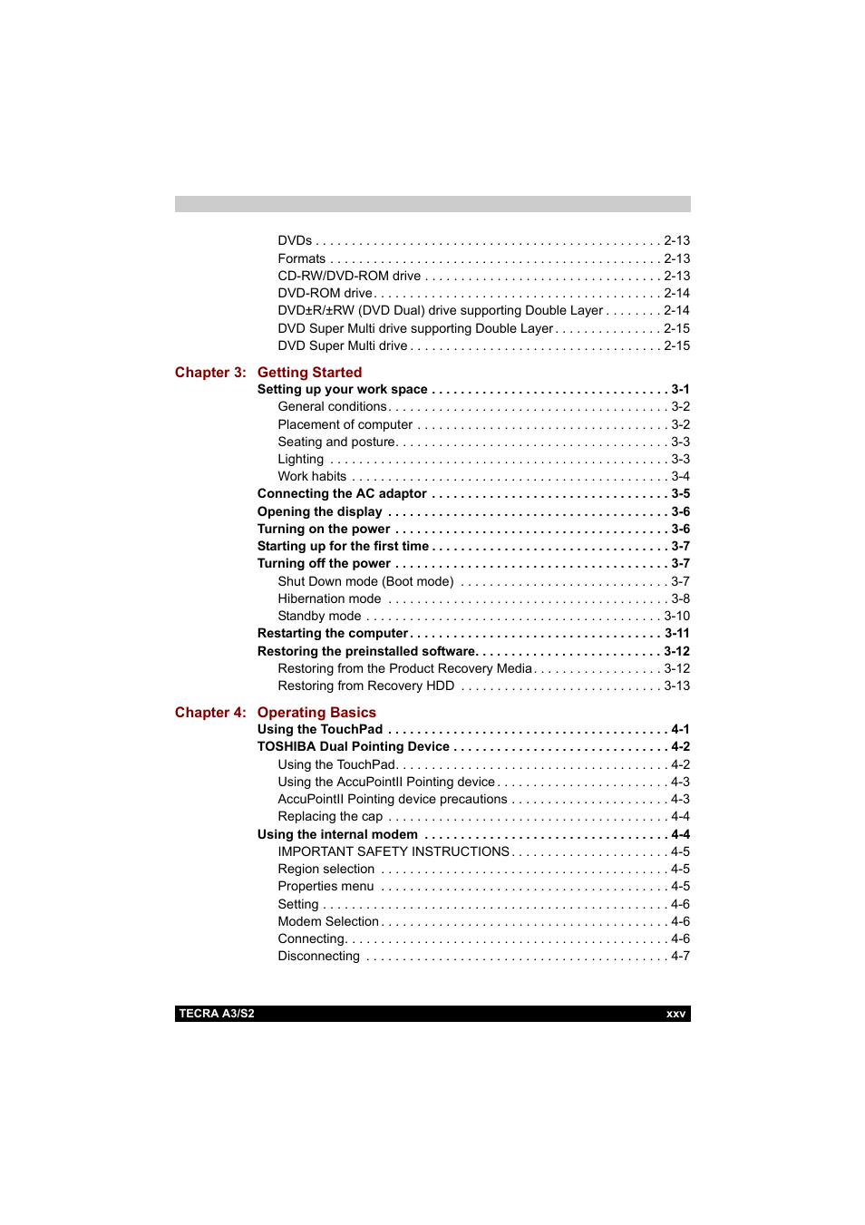 Toshiba Tecra S2 User Manual | Page 25 / 182