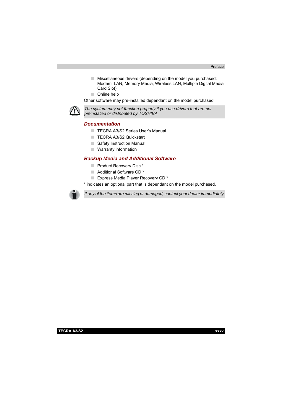 Toshiba Tecra S2 User Manual | Page 35 / 182