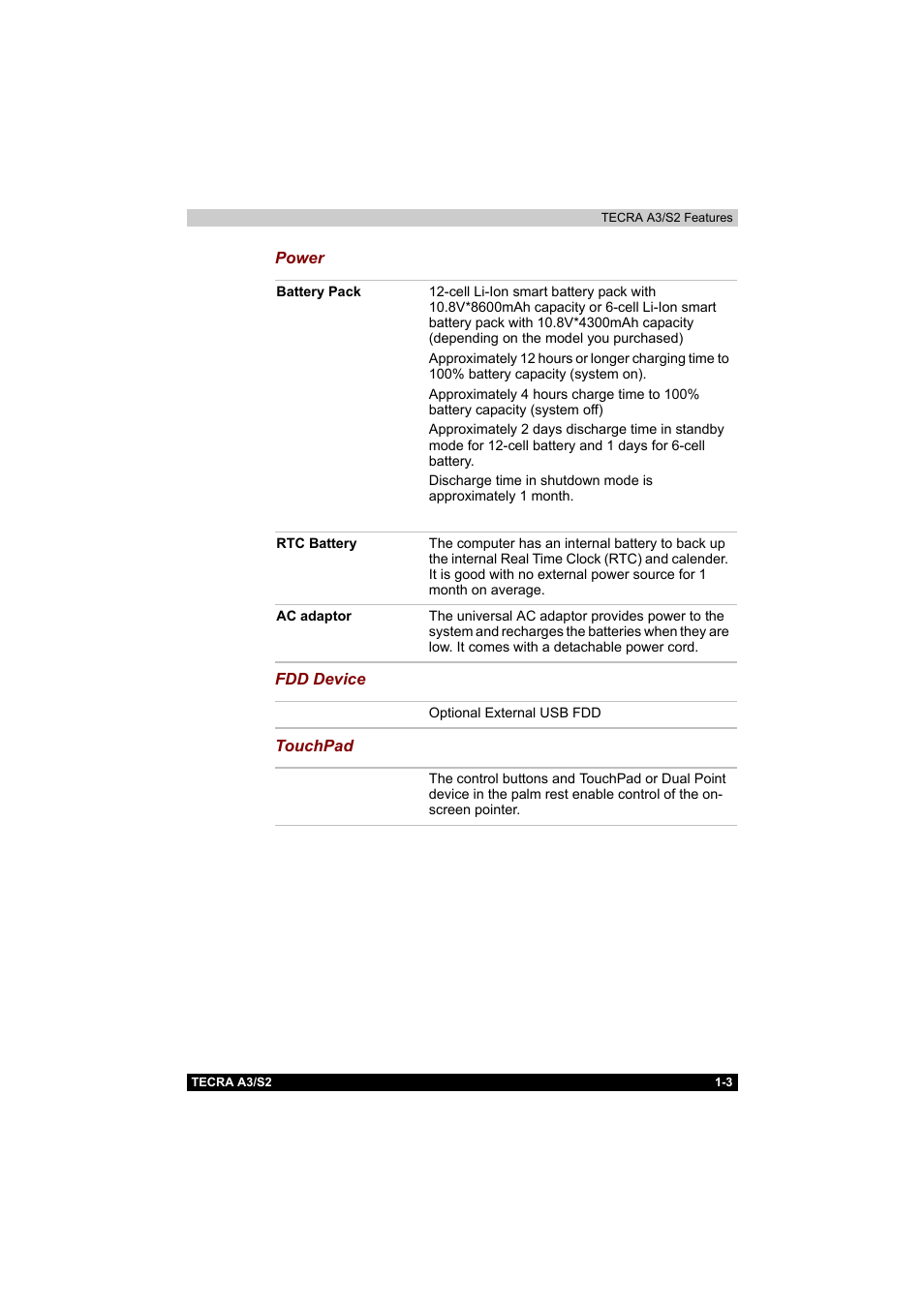 Toshiba Tecra S2 User Manual | Page 38 / 182