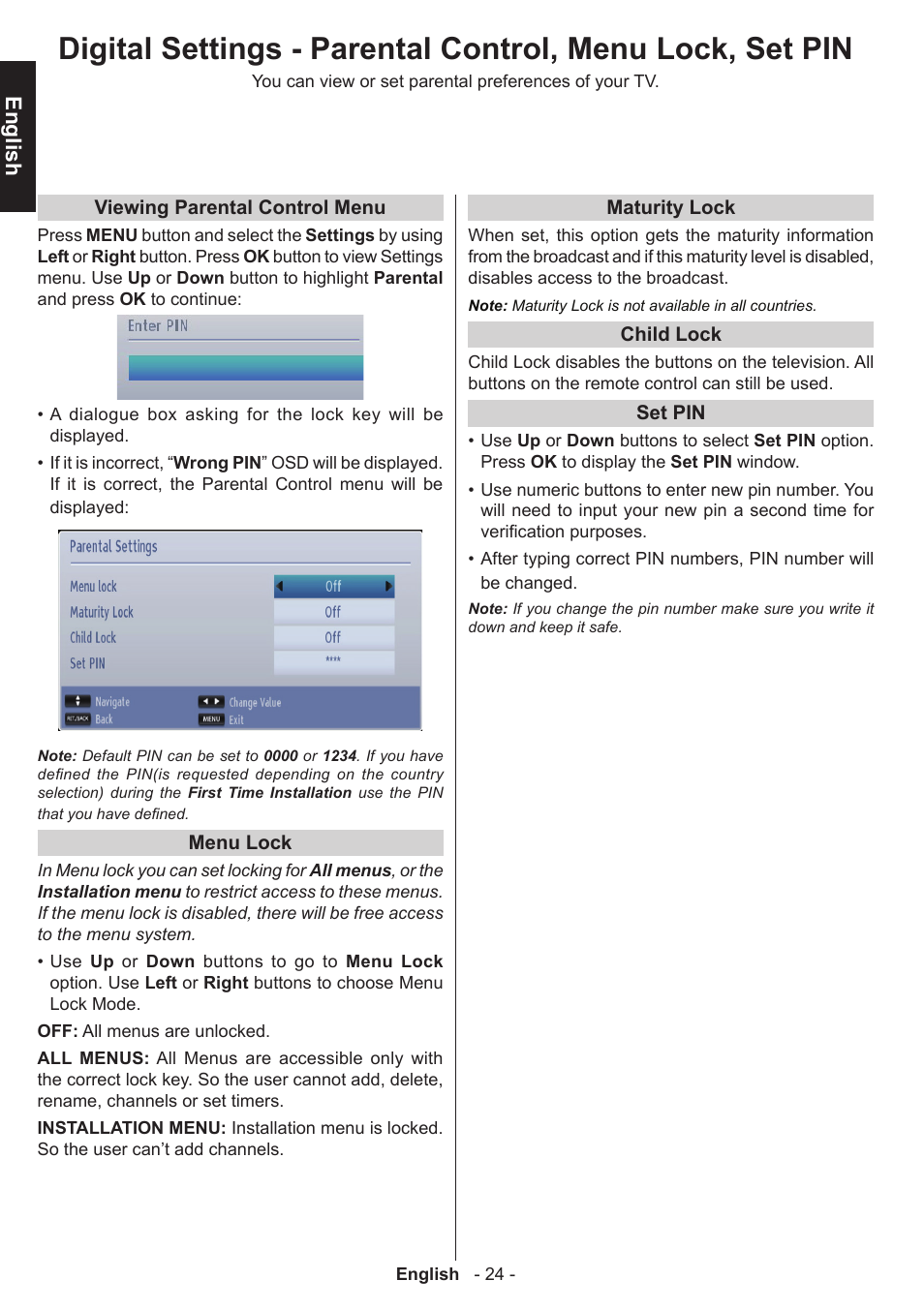 English | Toshiba W1443 User Manual | Page 24 / 48