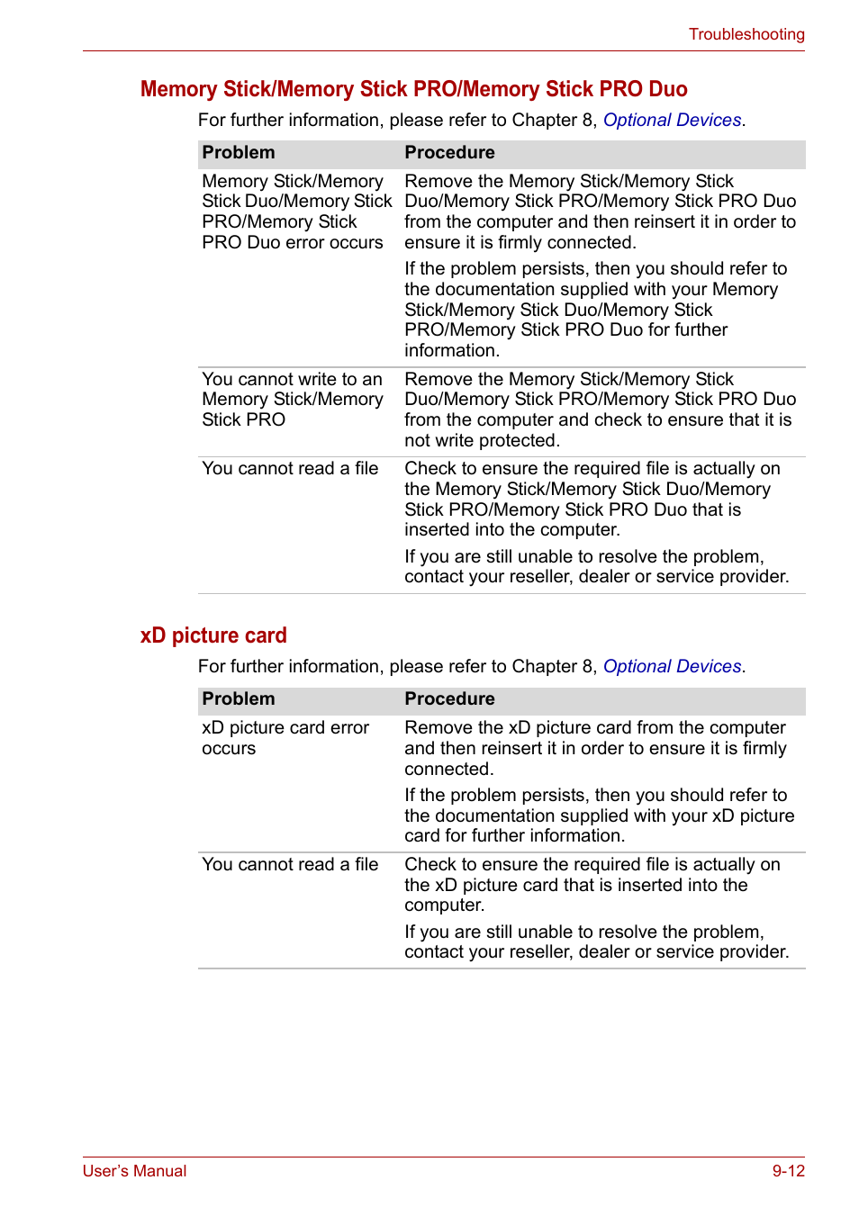 Xd picture card | Toshiba Qosmio X300 User Manual | Page 171 / 220