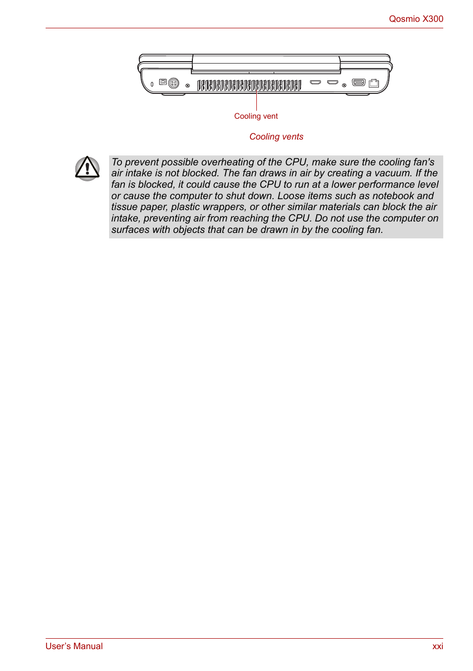 Toshiba Qosmio X300 User Manual | Page 21 / 220