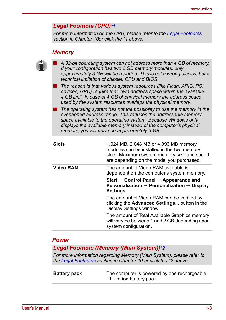 Toshiba Qosmio X300 User Manual | Page 24 / 220