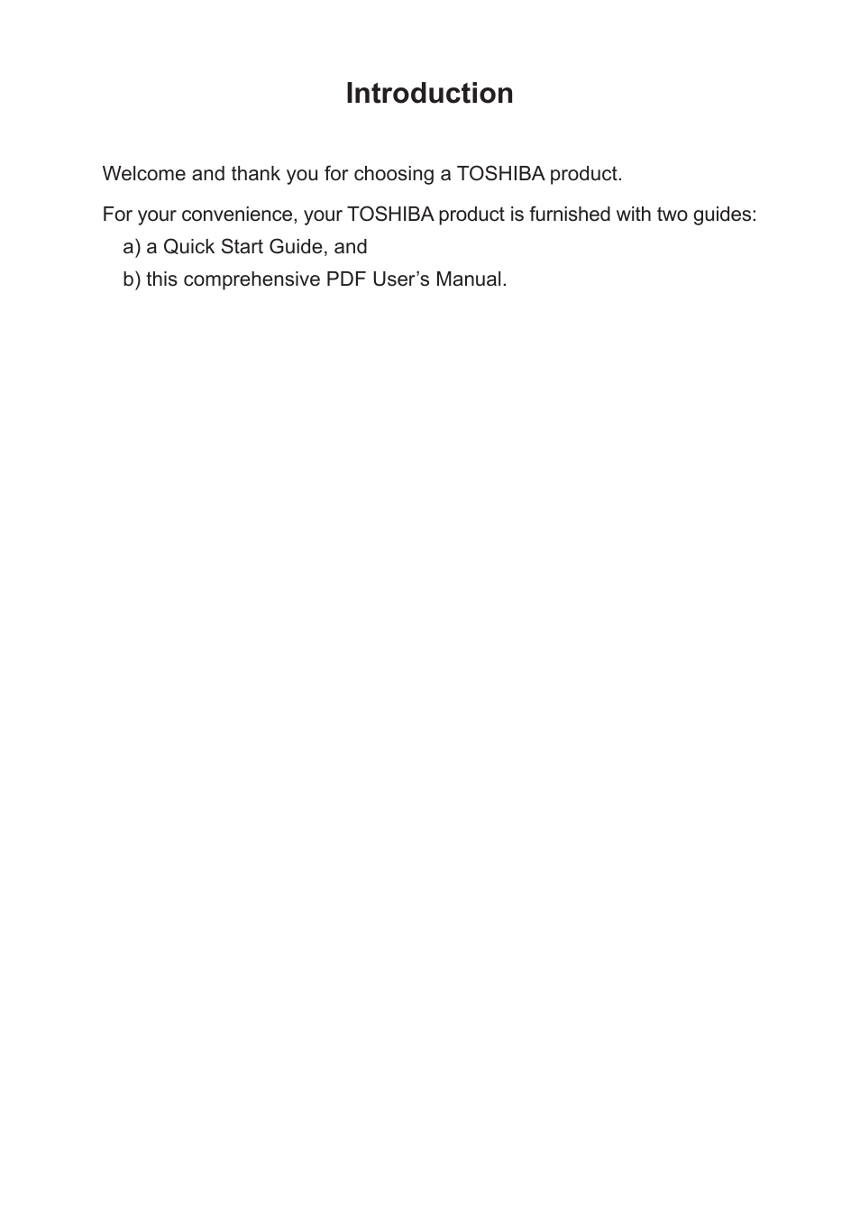 Introduction | Toshiba Camileo X150 User Manual | Page 2 / 47