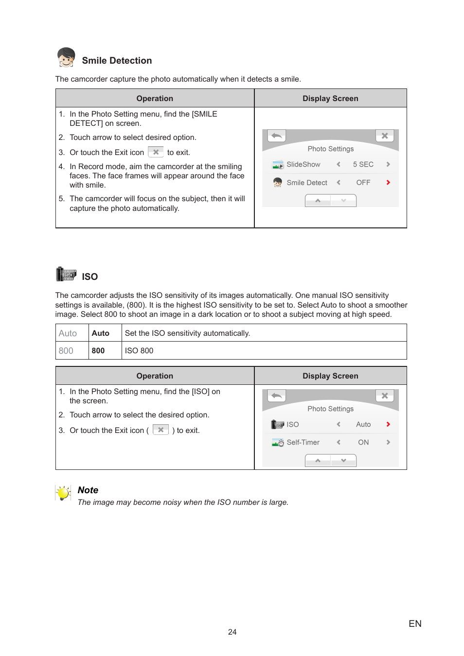 Toshiba Camileo X150 User Manual | Page 24 / 47