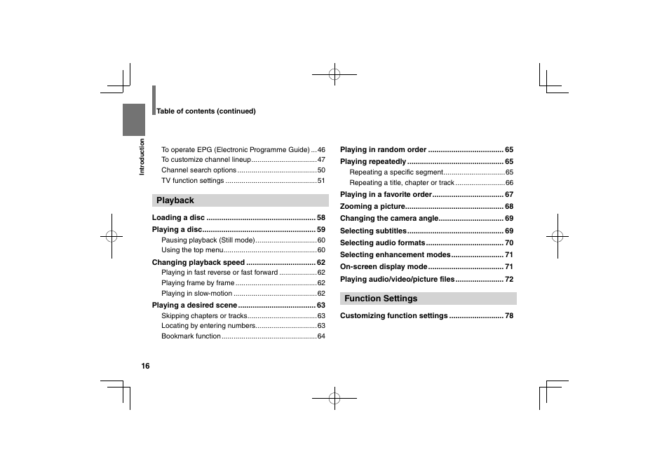 Toshiba SDP94D User Manual | Page 16 / 100