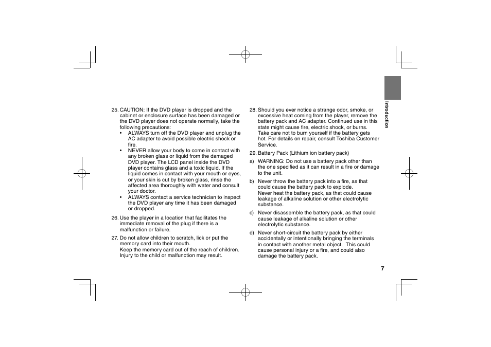 Toshiba SDP94D User Manual | Page 7 / 100