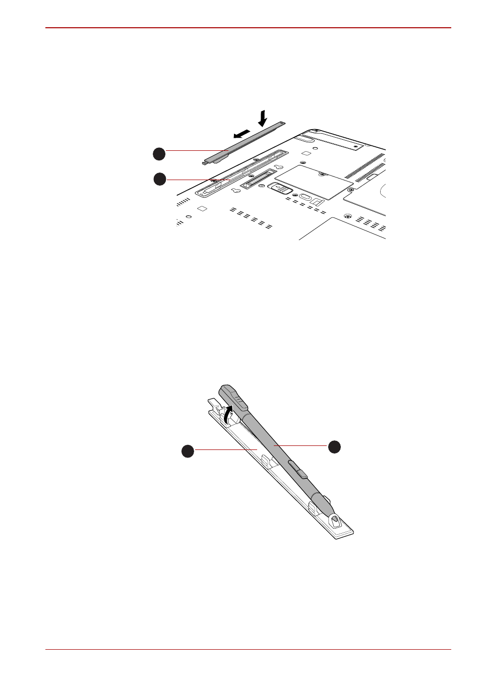 Inserting the reserve pen case, Removing the reserve pen from the reserve pen case | Toshiba Portege M780 User Manual | Page 103 / 258