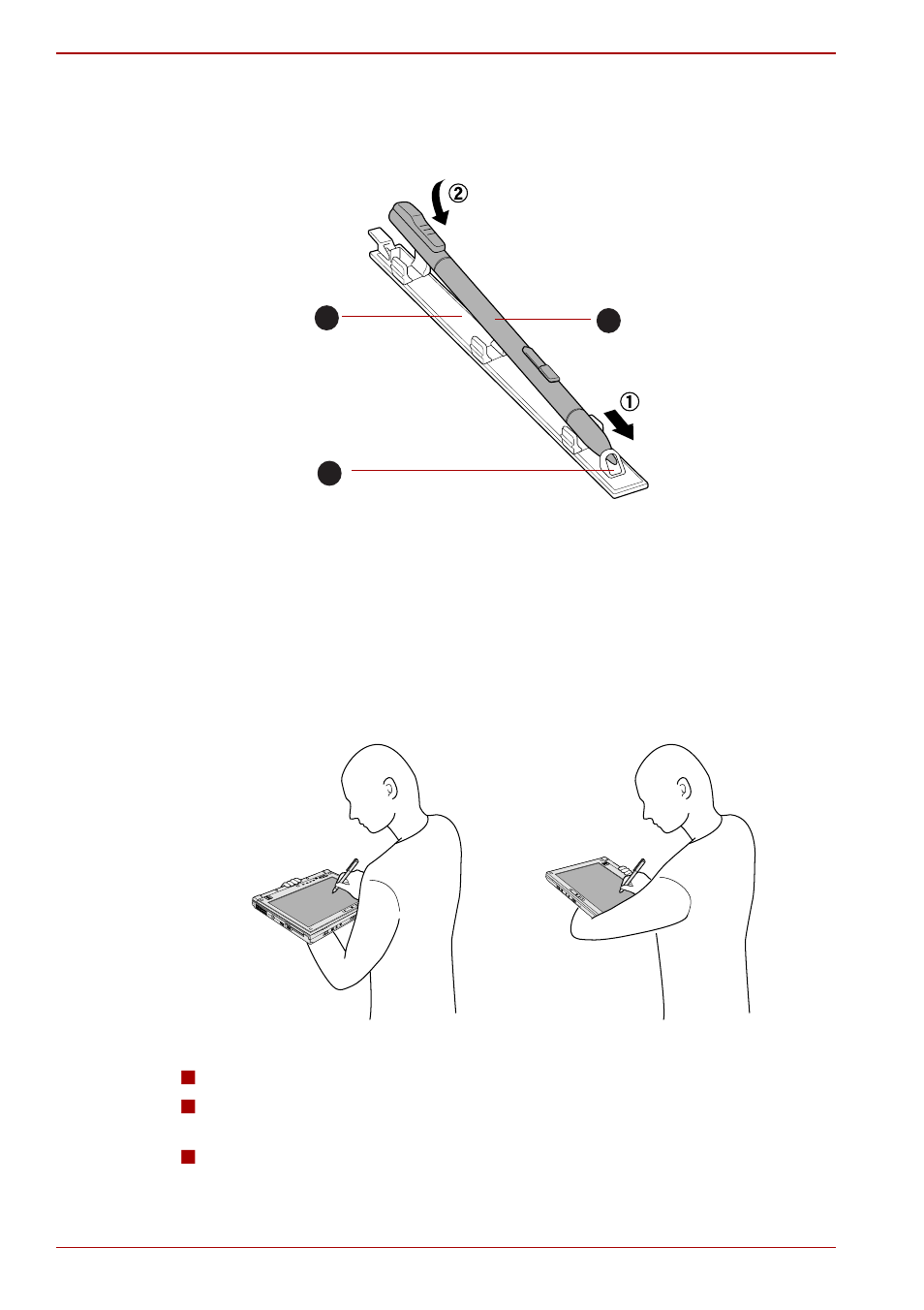 Using the tablet mode, Using the tablet mode -8, Operating the computer in tablet mode | Toshiba Portege M780 User Manual | Page 104 / 258