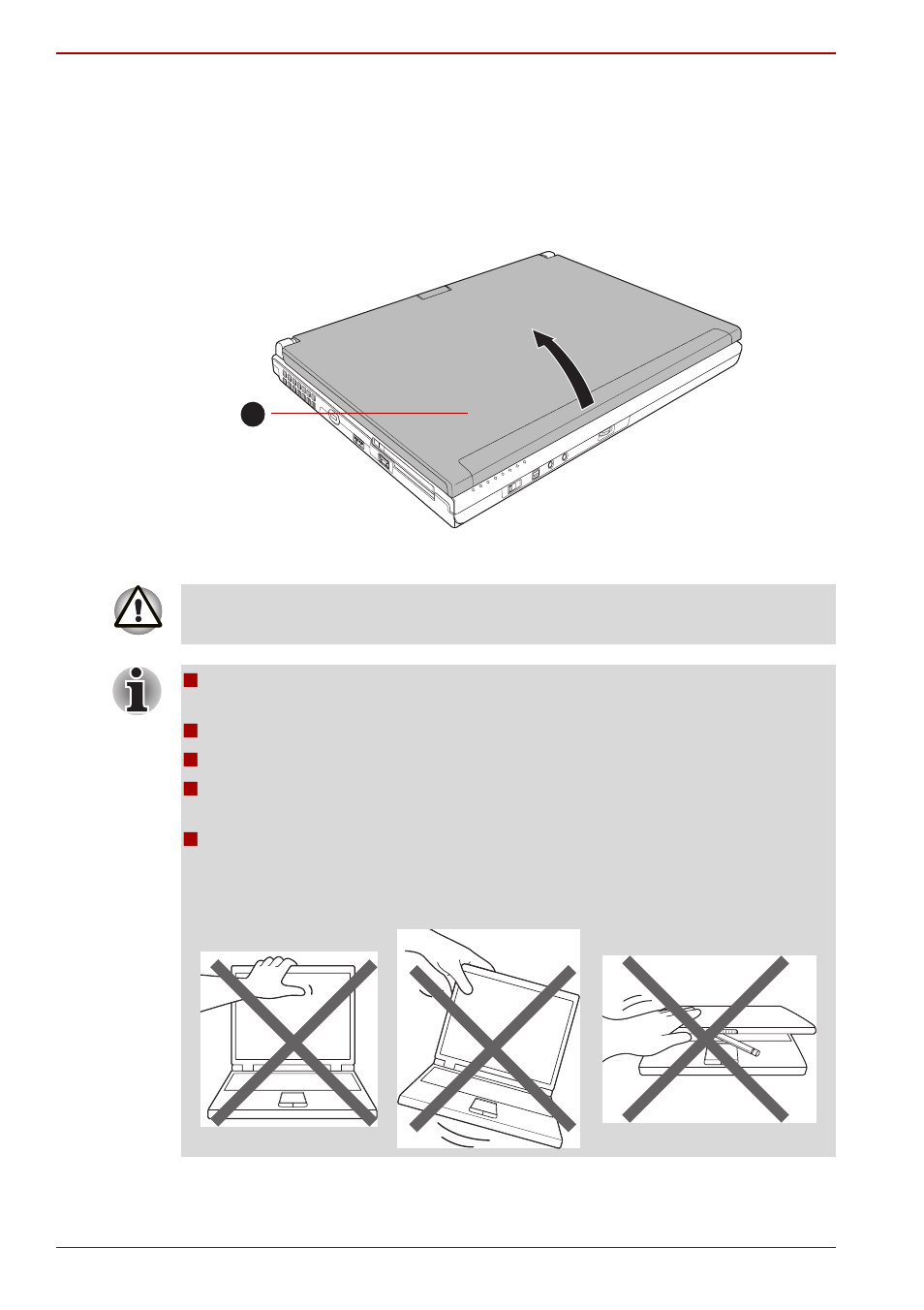 Opening the display | Toshiba Portege M780 User Manual | Page 22 / 258