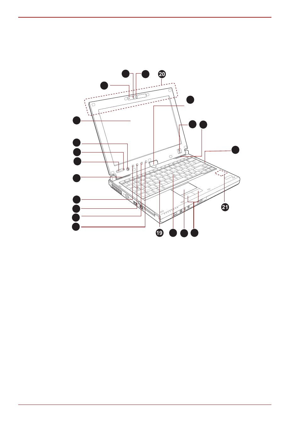 Front with the display open, Front with the display open -10 | Toshiba Portege M780 User Manual | Page 42 / 258