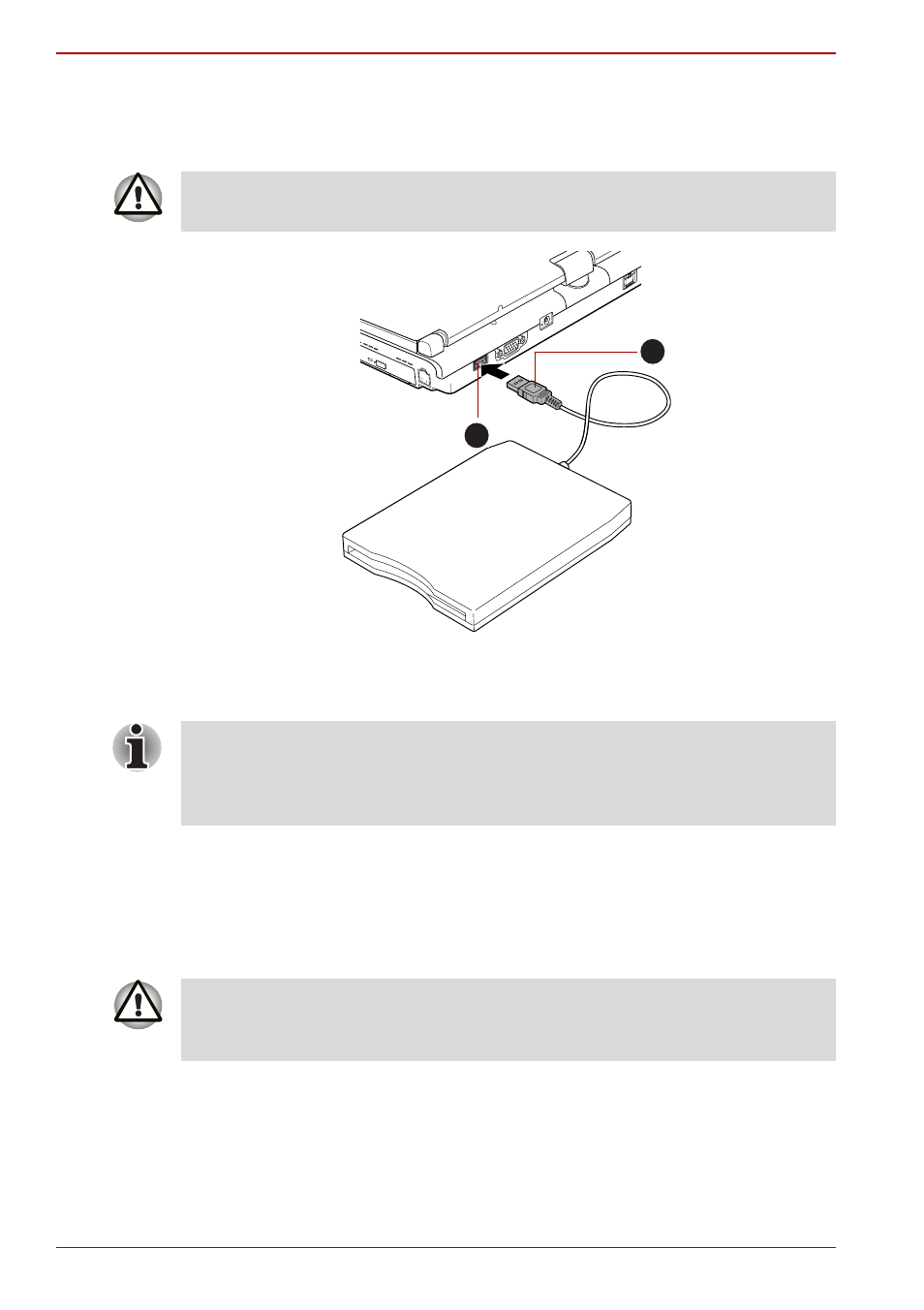 Connecting the usb floppy diskette drive, Disconnecting the usb floppy diskette drive | Toshiba Portege M780 User Manual | Page 90 / 258