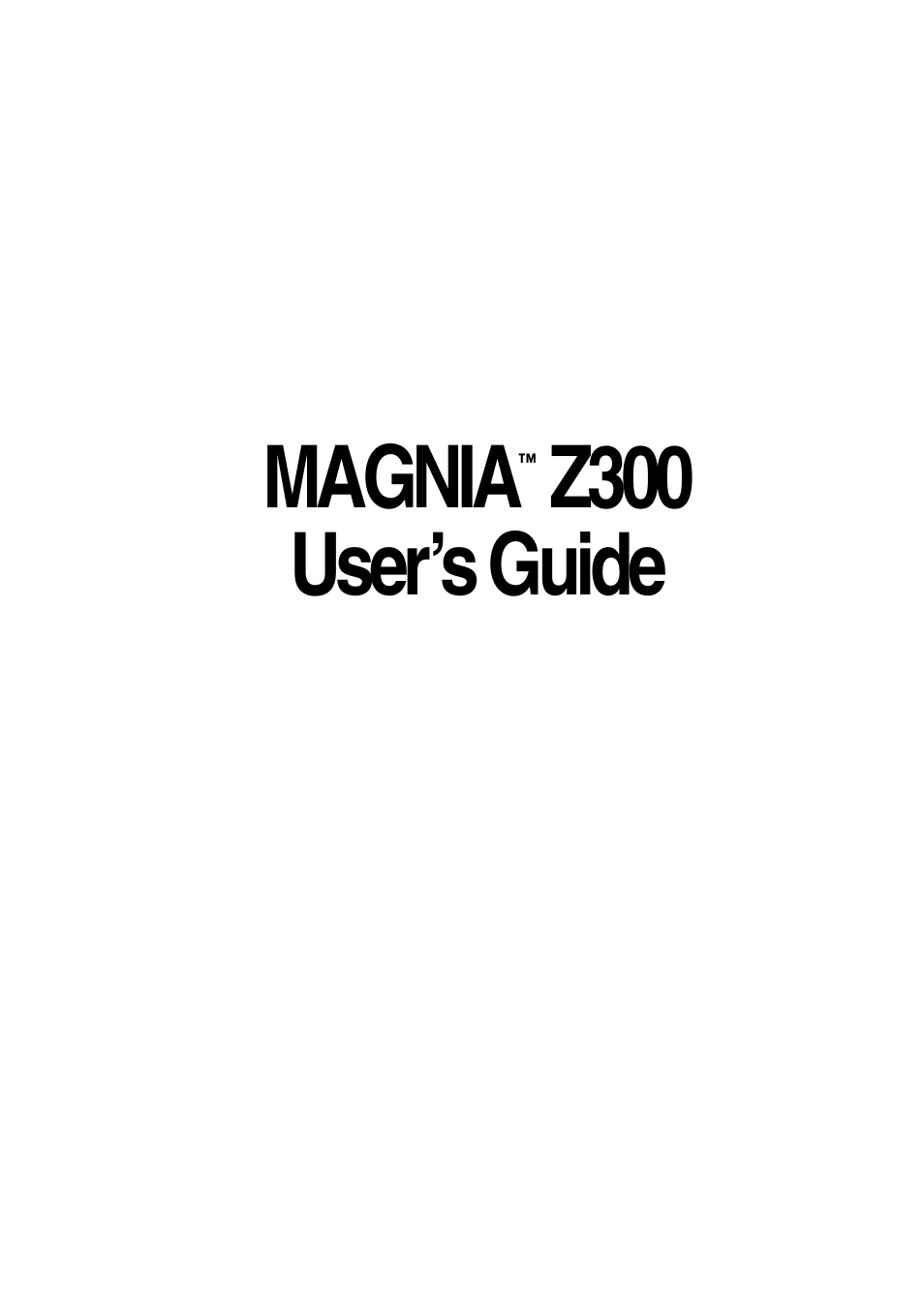 Toshiba Magnia Z300 User Manual | 272 pages