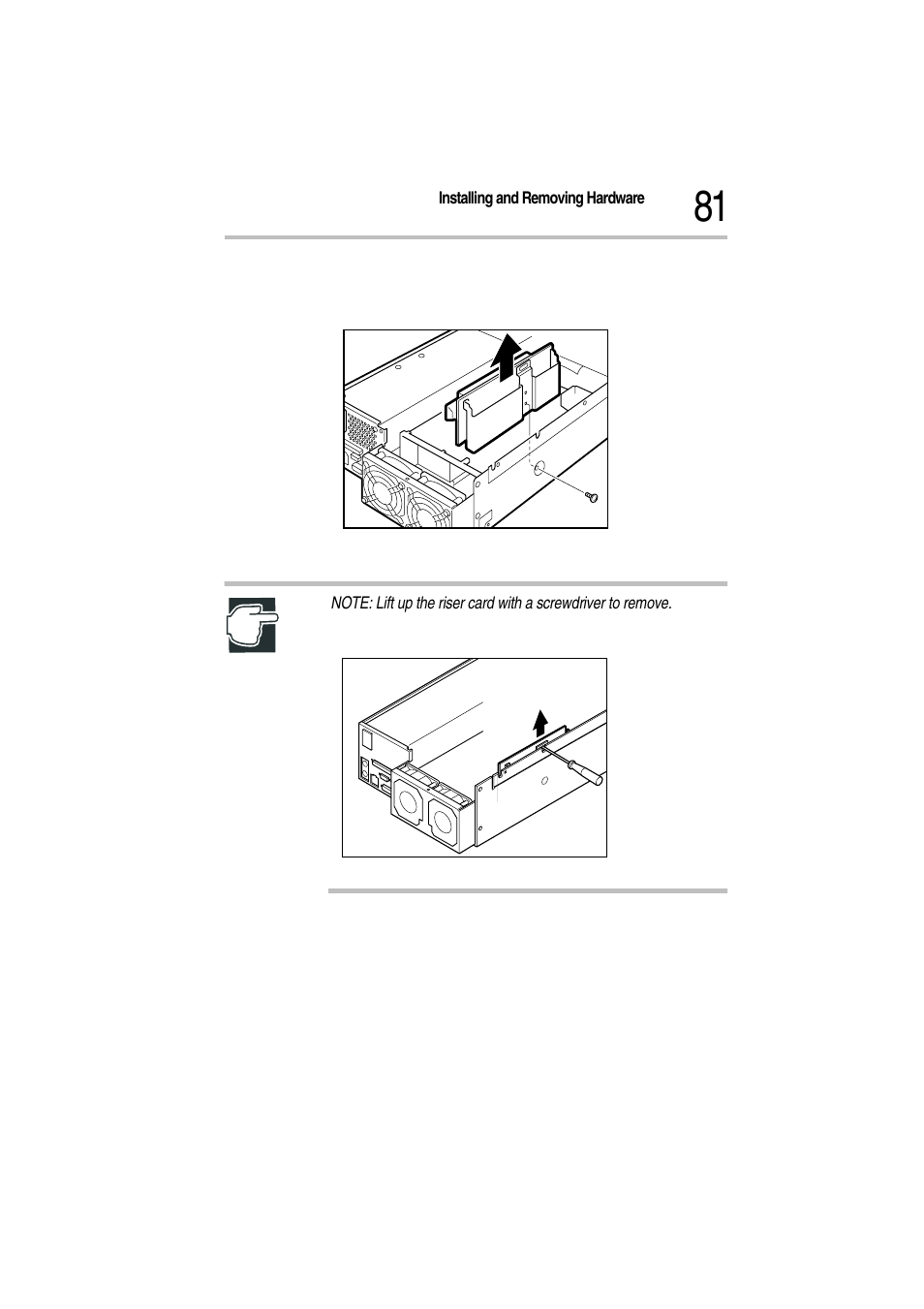 Removing the riser card | Toshiba Magnia Z300 User Manual | Page 103 / 272