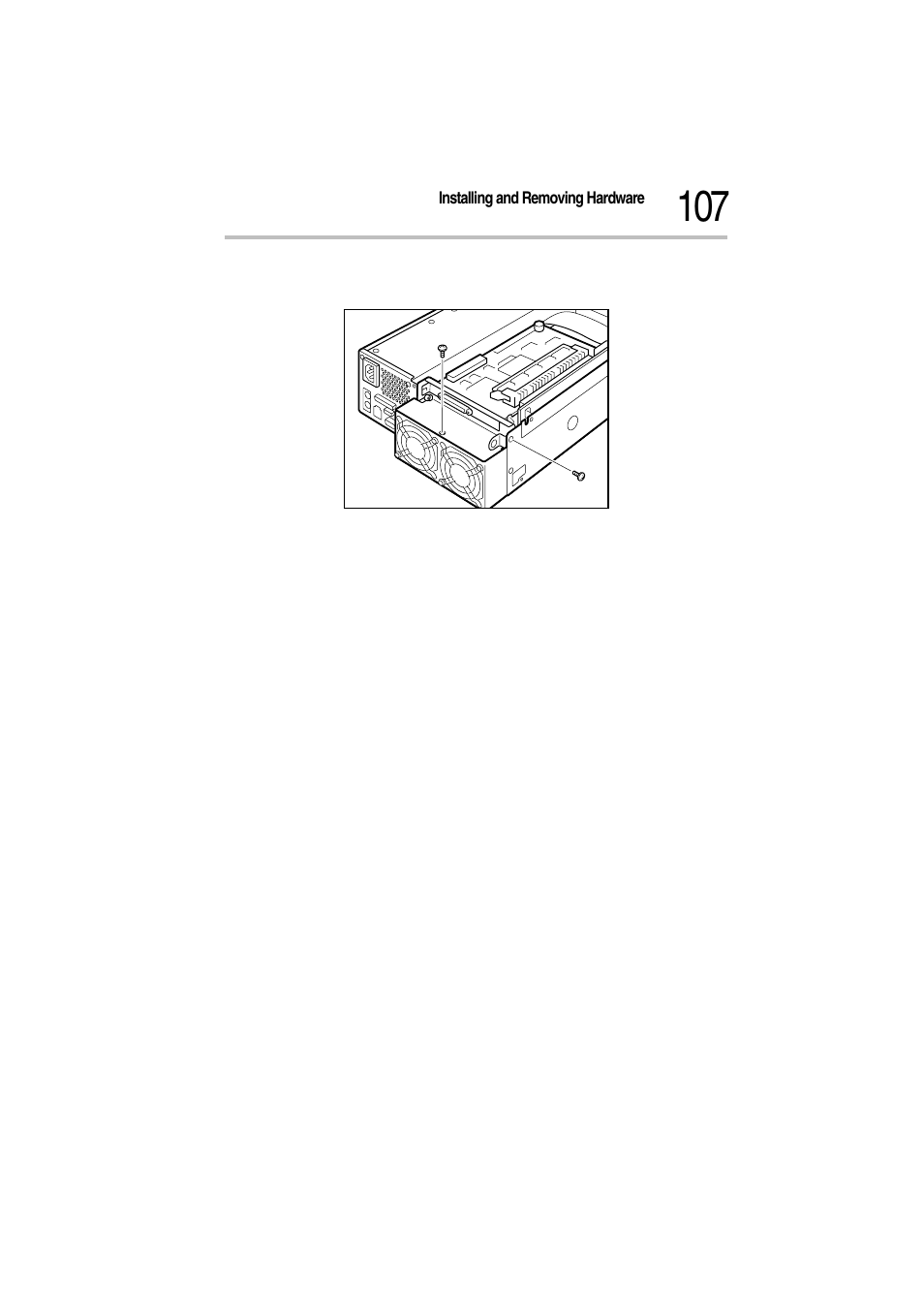 9 fix the pci bracket with two screws, Fixing the pci bracket, 10 install the power supply unit | 11 install the server panels | Toshiba Magnia Z300 User Manual | Page 129 / 272
