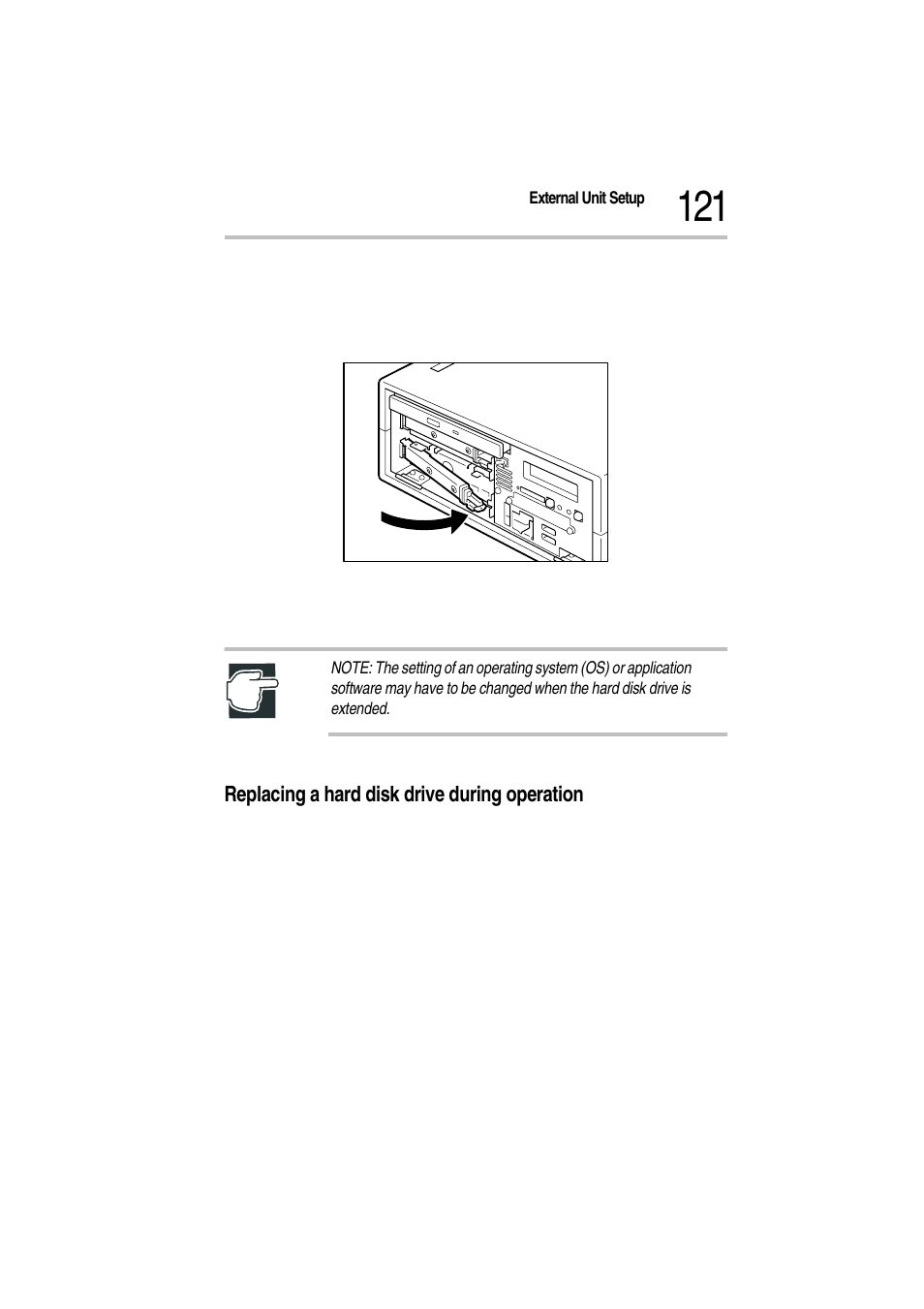 5 close the detachable lever and fix it, Fixing the detachable lever, 6 attach the front panel | Replacing a hard disk drive during operation | Toshiba Magnia Z300 User Manual | Page 143 / 272