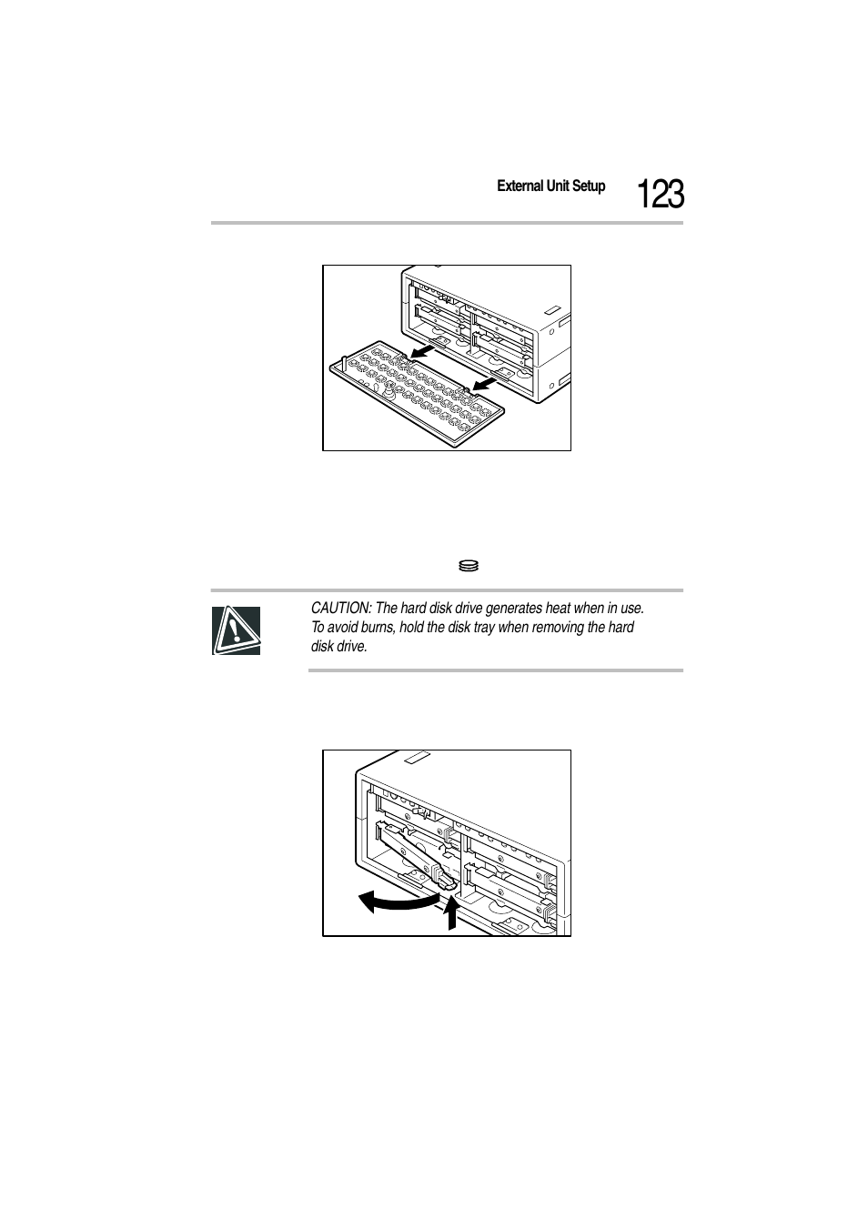 Removing the front panel, 2 confirm the position of a faulty disk, Pulling the detachable lever toward you | Toshiba Magnia Z300 User Manual | Page 145 / 272