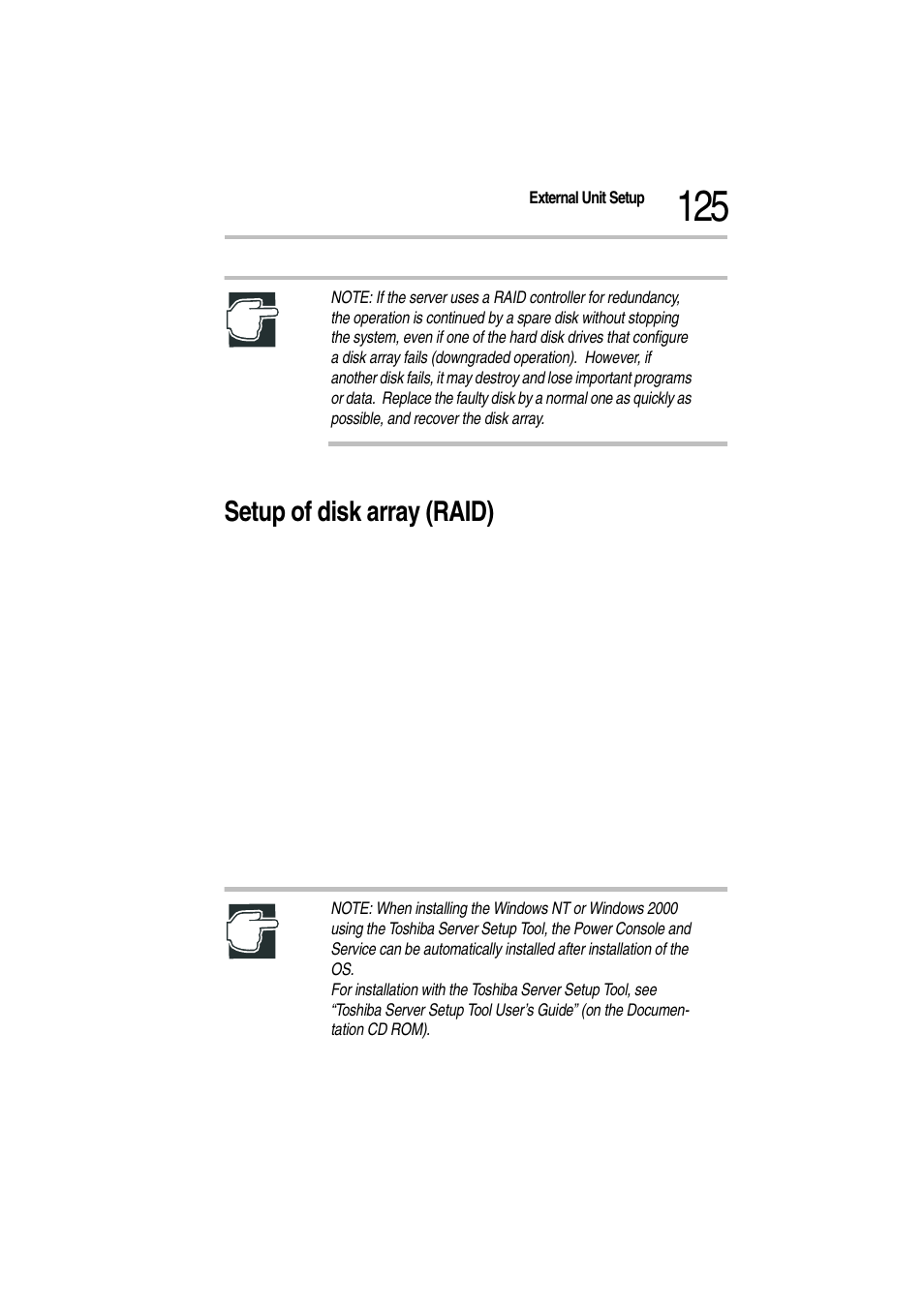 Setup of disk array (raid) | Toshiba Magnia Z300 User Manual | Page 147 / 272