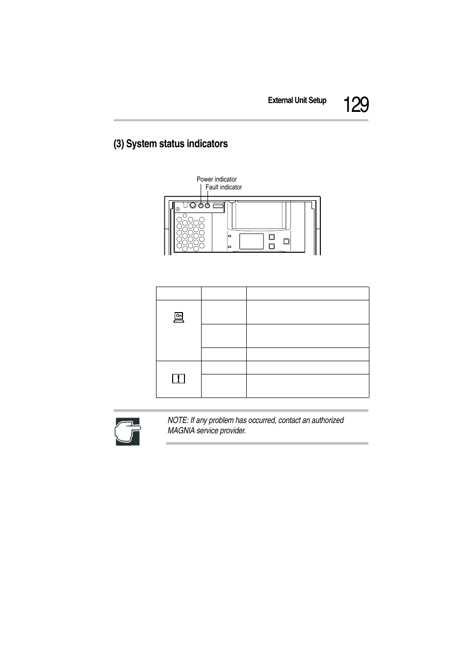 3) system status indicators, System status indicators | Toshiba Magnia Z300 User Manual | Page 151 / 272