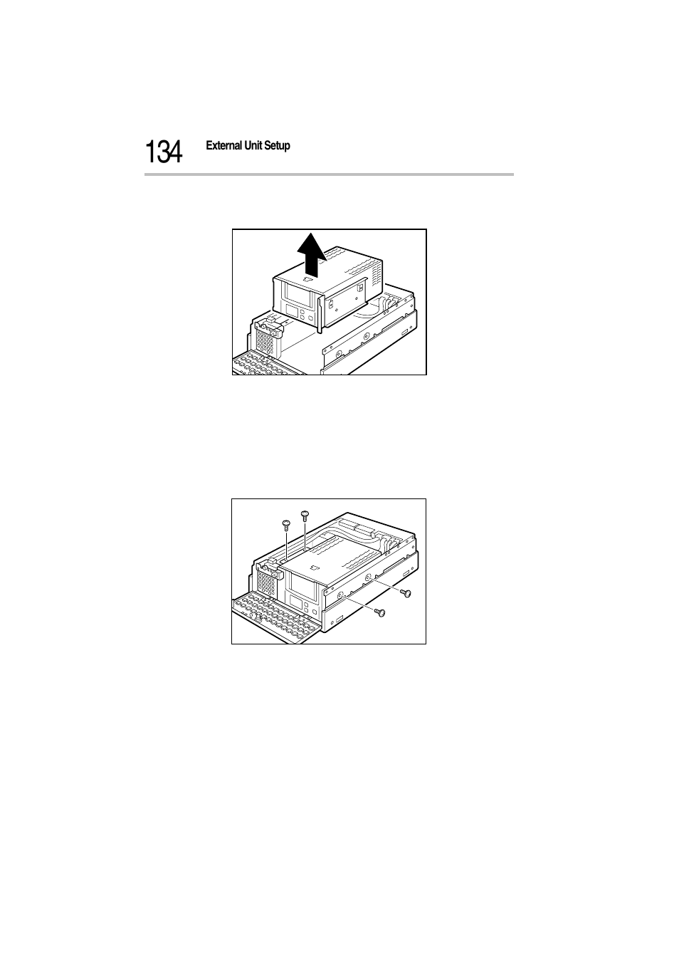 8 pull out the scsi device completely, Remove the scsi device, 10 insert the scsi device into the unit | 11 attach the four screws and fix the scsi device, Installing the scsi device | Toshiba Magnia Z300 User Manual | Page 156 / 272