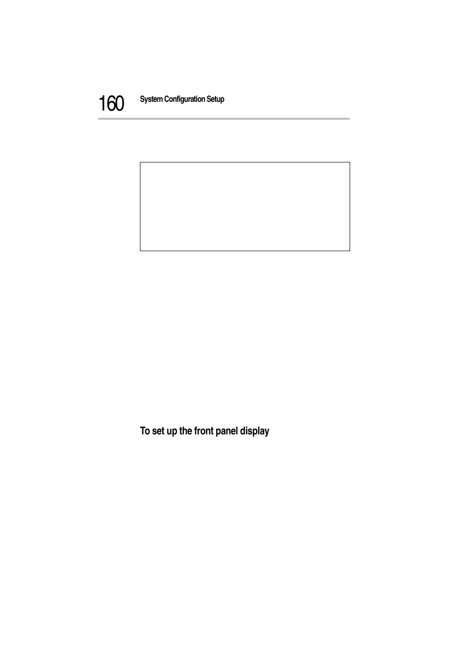 4 press the <esc> key, To set up the front panel display | Toshiba Magnia Z300 User Manual | Page 182 / 272